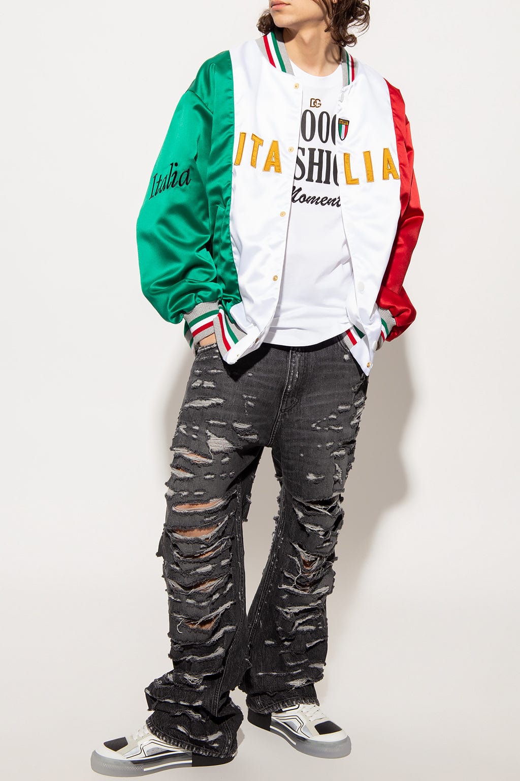 Dolce & Gabbana Oversize With Multiple Rips Jeans