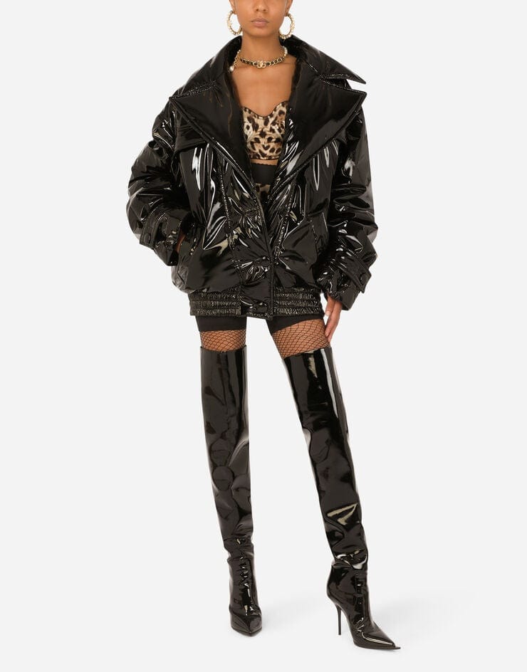 Dolce & Gabbana Padded Patent Leather Jacket