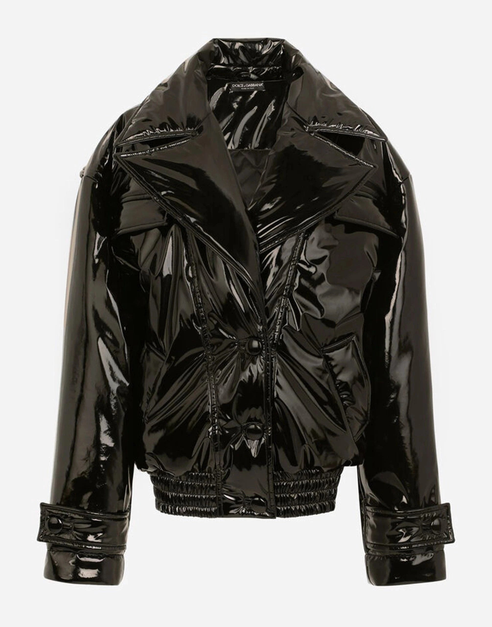Dolce & Gabbana Padded Patent Leather Jacket