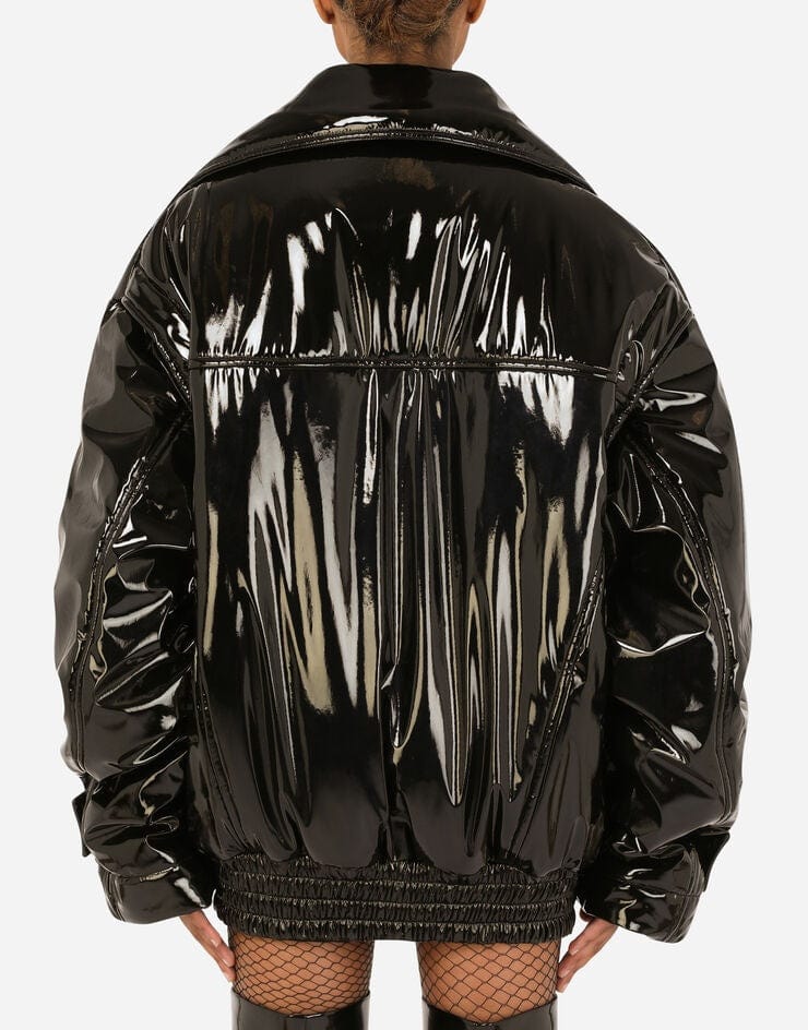Dolce & Gabbana Padded Patent Leather Jacket