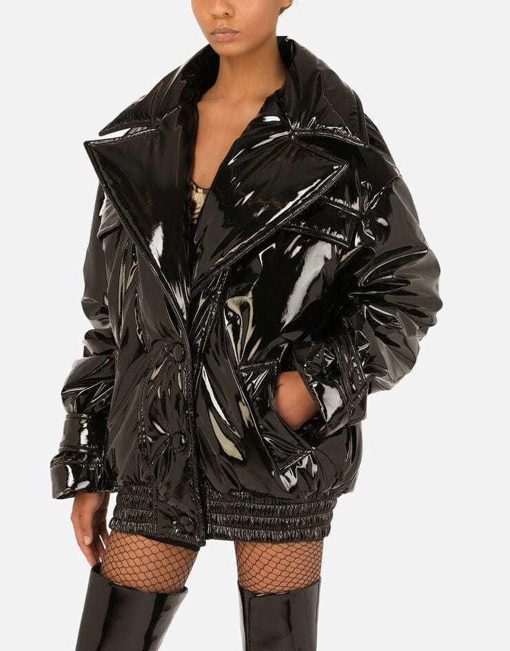 Dolce & Gabbana Padded Patent Leather Jacket