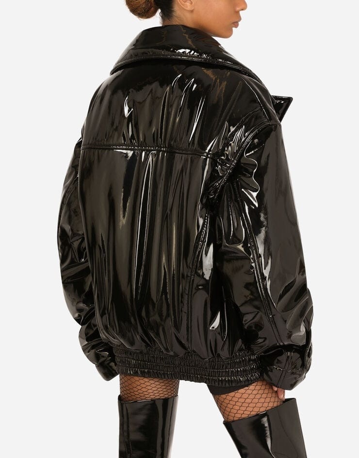 Dolce & Gabbana Padded Patent Leather Jacket