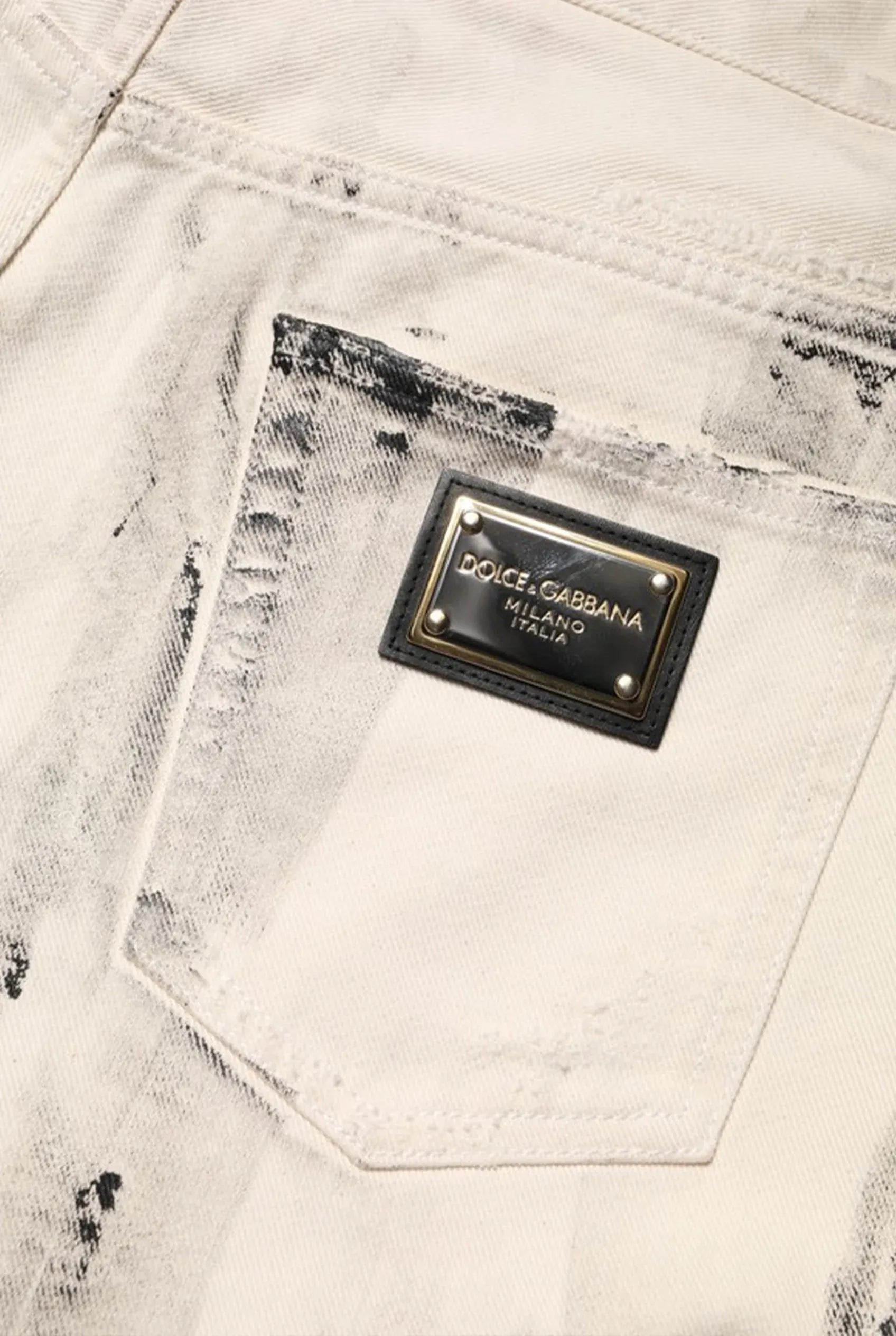 Dolce & Gabbana Paint-Effect Loose-Fit Jeans
