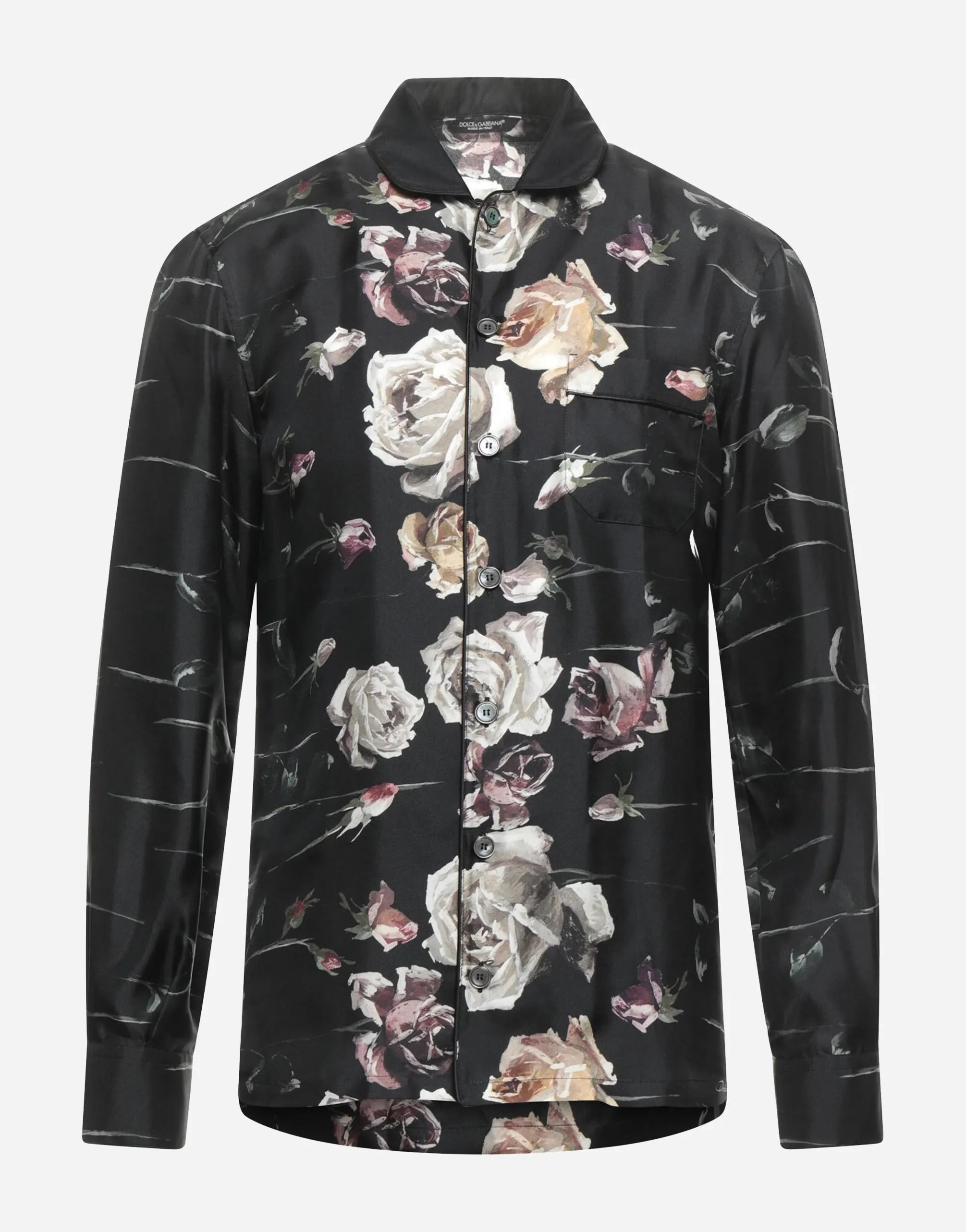 Dolce & Gabbana Painterly Rose Print Shirt