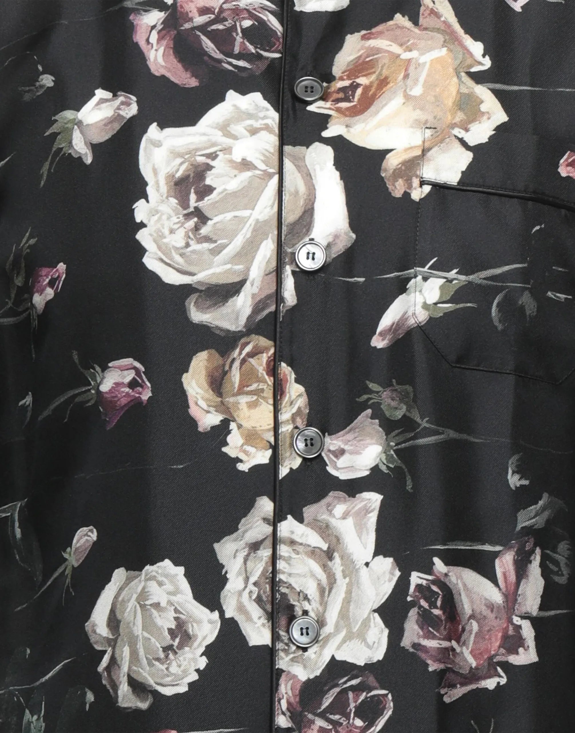 Dolce & Gabbana Painterly Rose Print Shirt