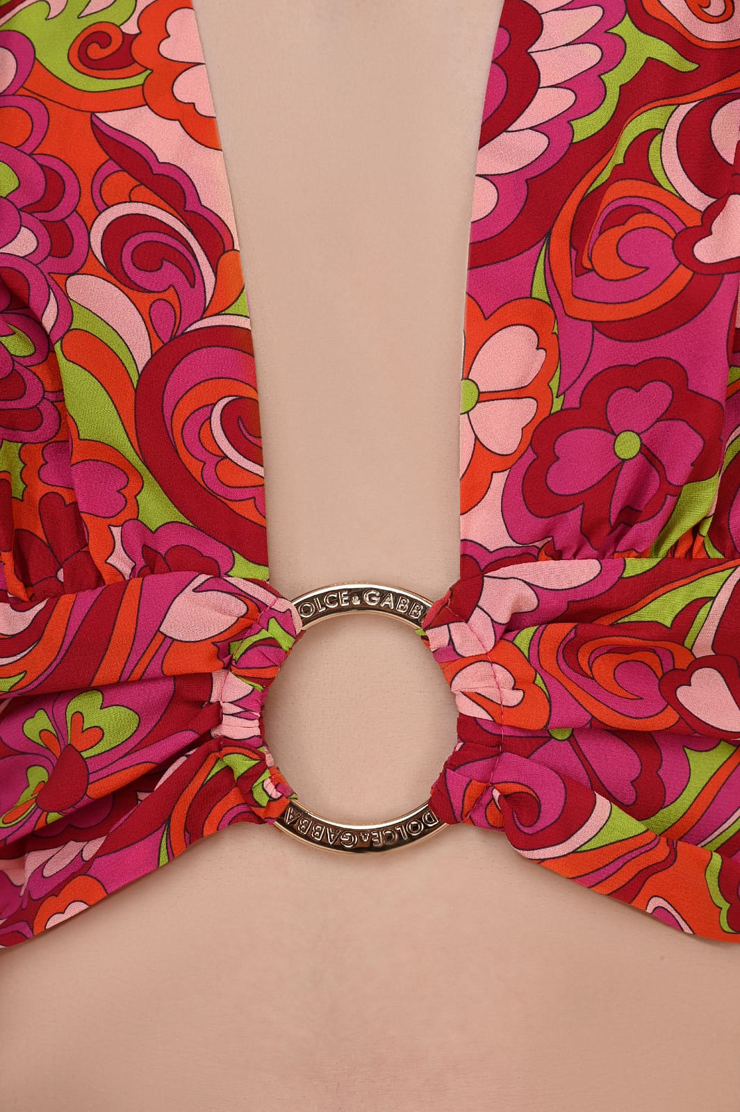 Dolce & Gabbana Dolce & Gabbana Paisley Halterneck Crop Top