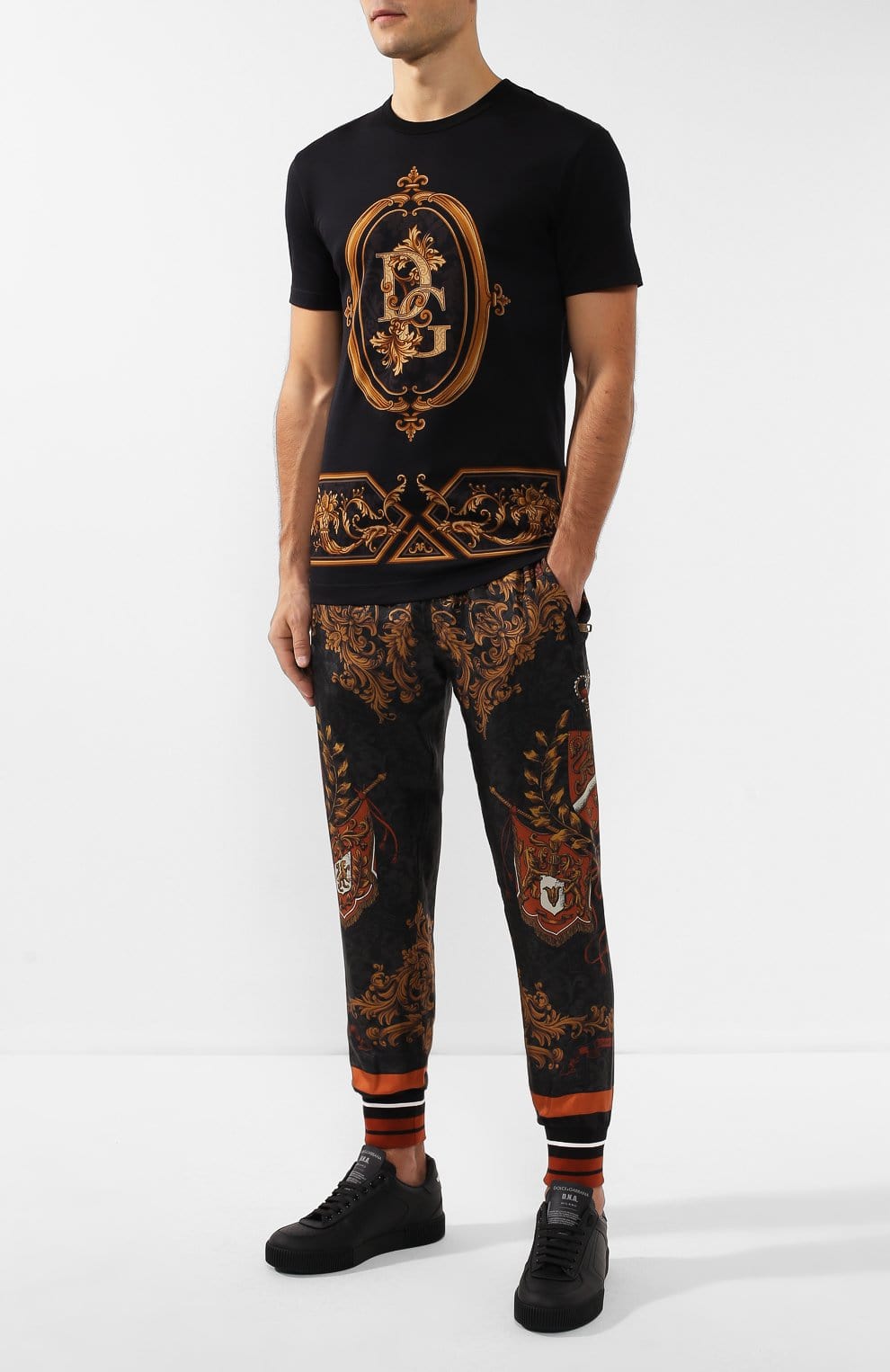 Dolce & Gabbana Paisley-Print Jogging Pants