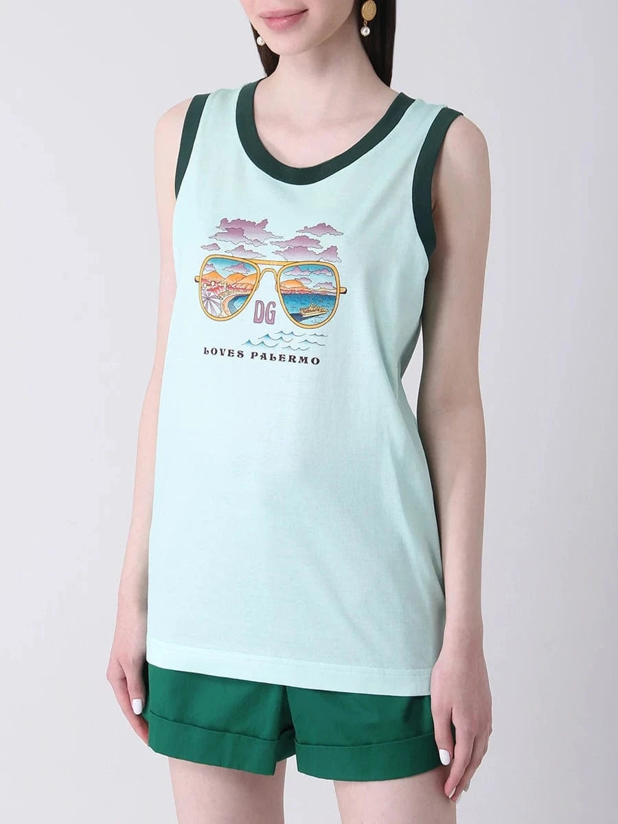 Dolce & Gabbana Palermo Print Tank Top