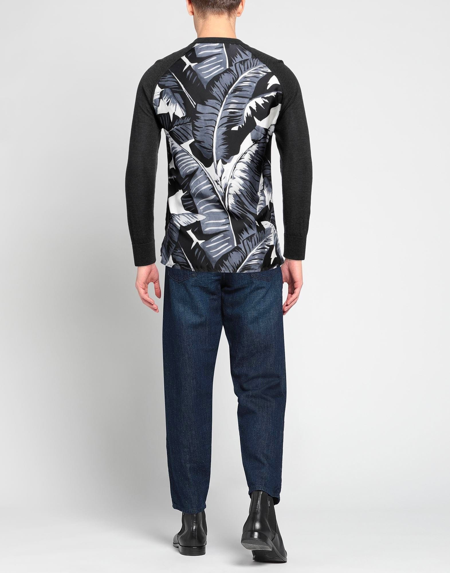 Dolce & Gabbana Palm-Leaves Print Cashmere Blend Sweater