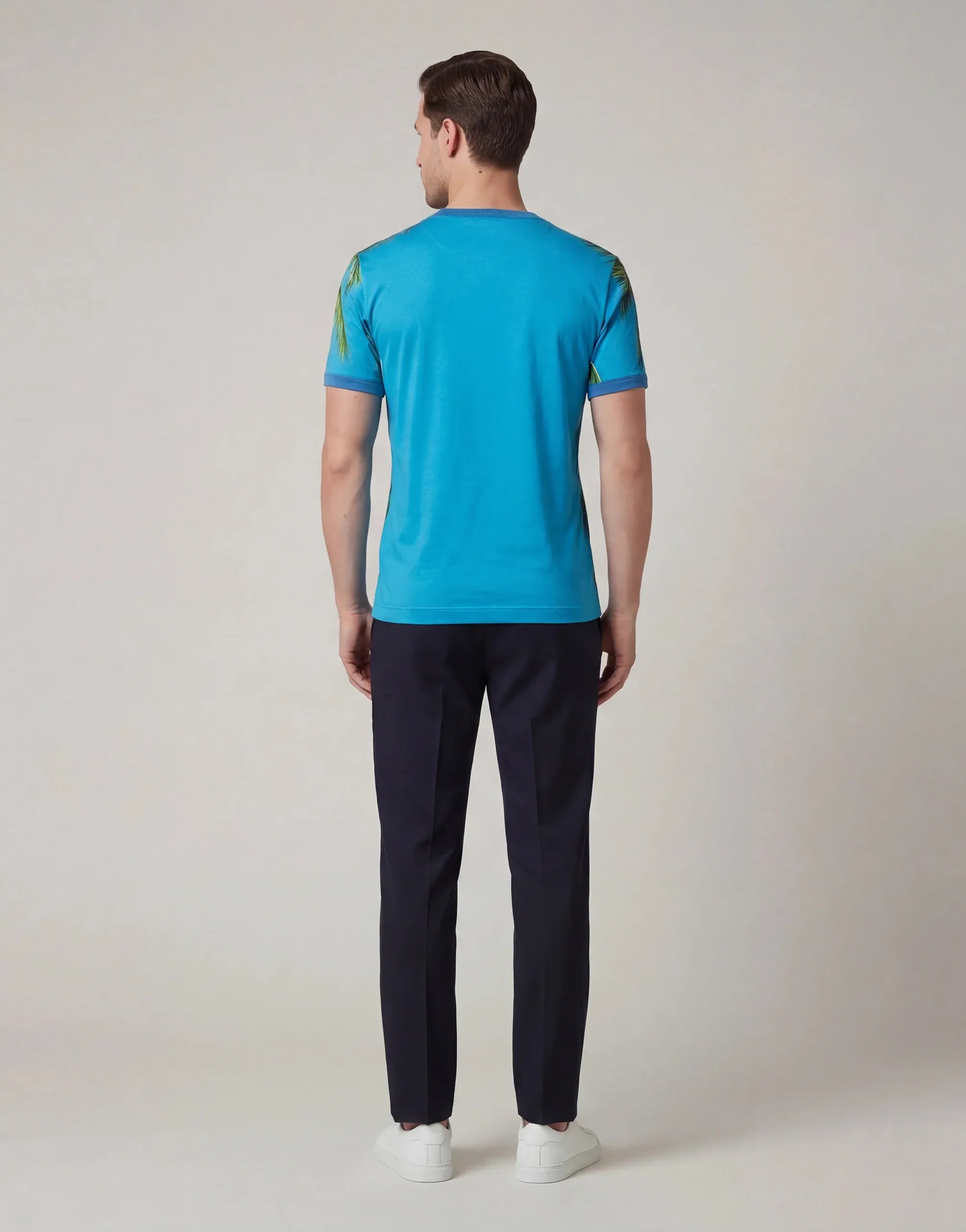 Dolce & Gabbana Palm Print Cotton T-Shirt