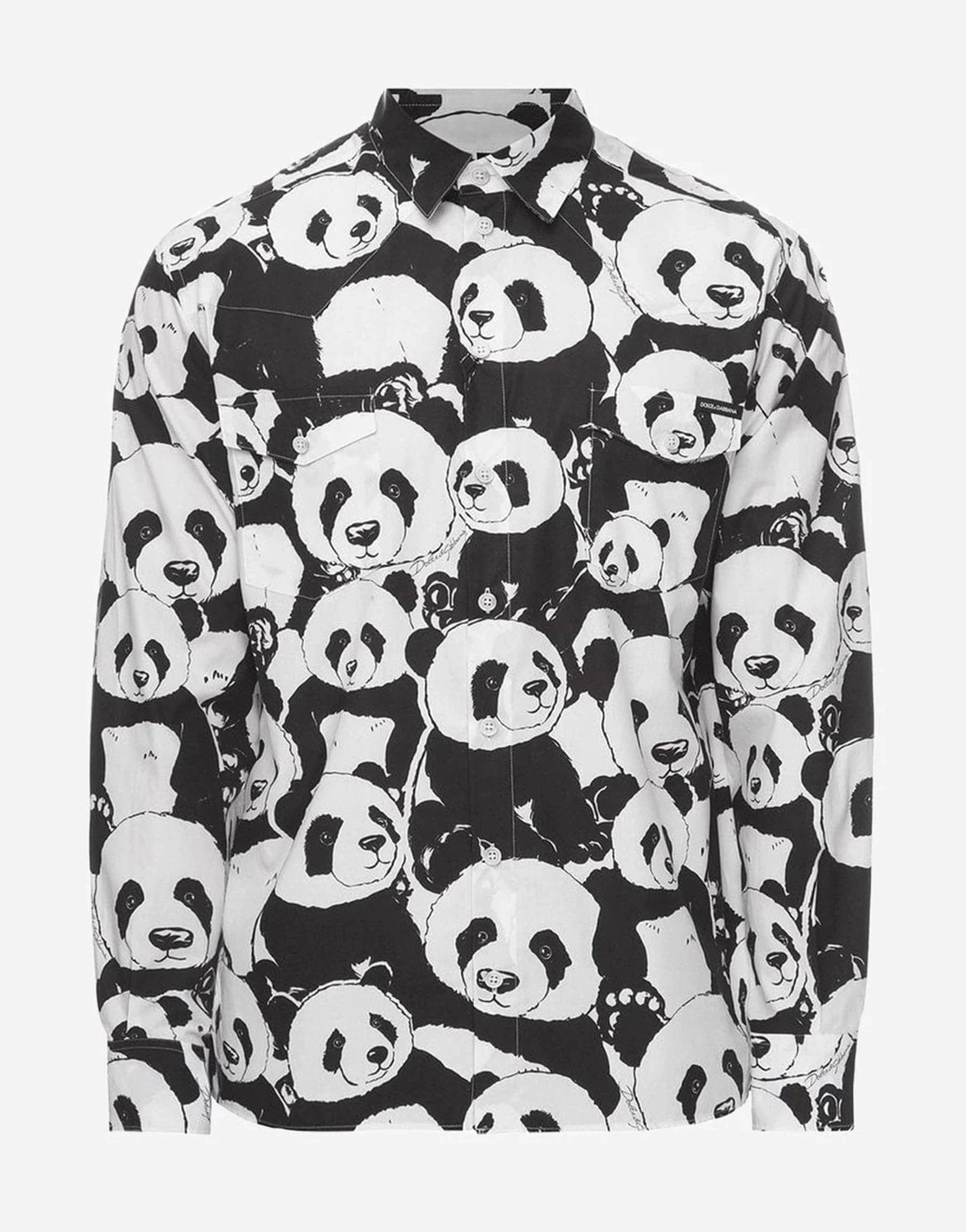 Dolce & Gabbana Panda-Print Casual Shirt | Sendegaro