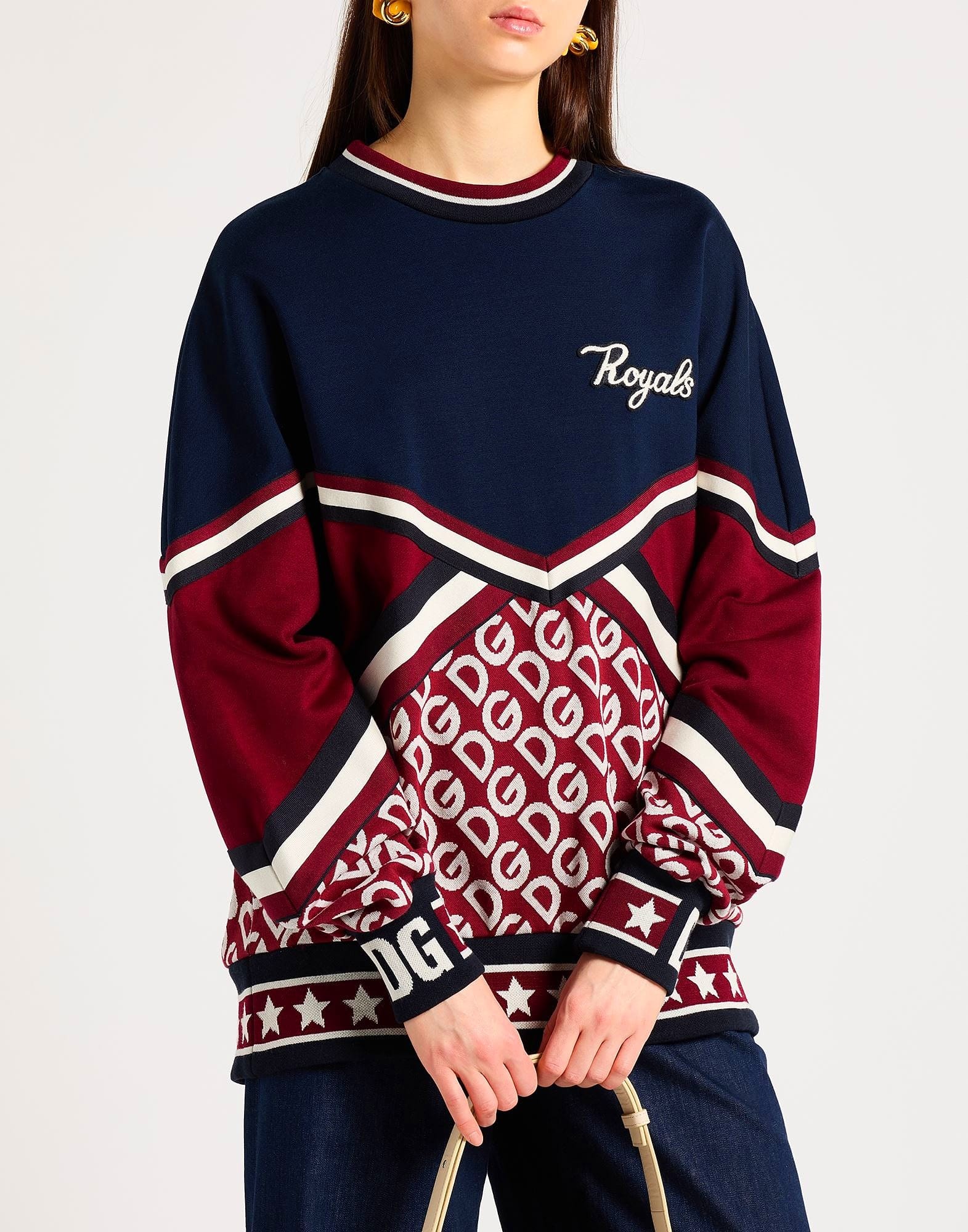 Dolce & Gabbana Dolce & Gabbana Panelled 'Royals' Patch Sweatshirt