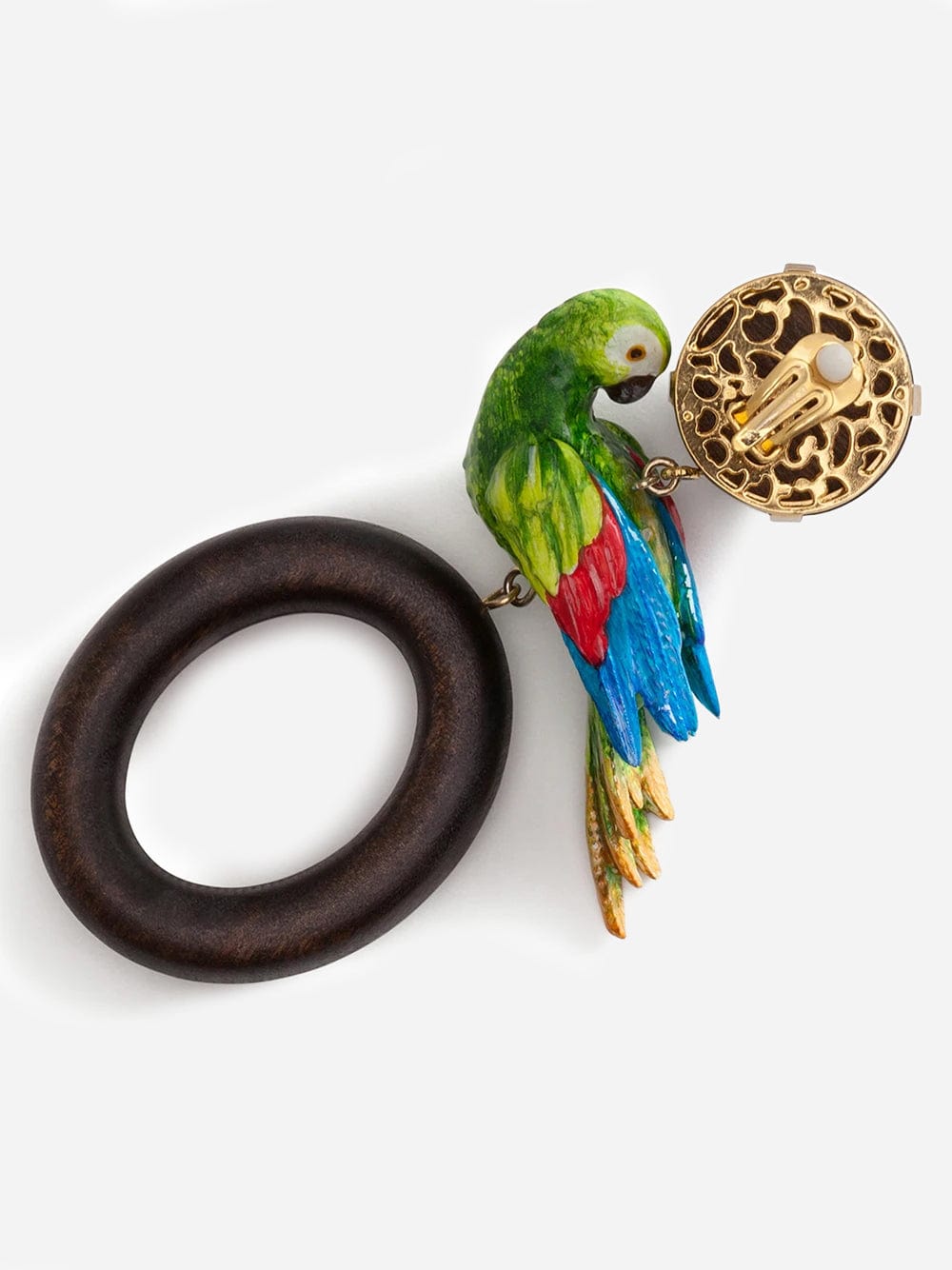 Dolce & Gabbana Parrot Detail Drop Earrings