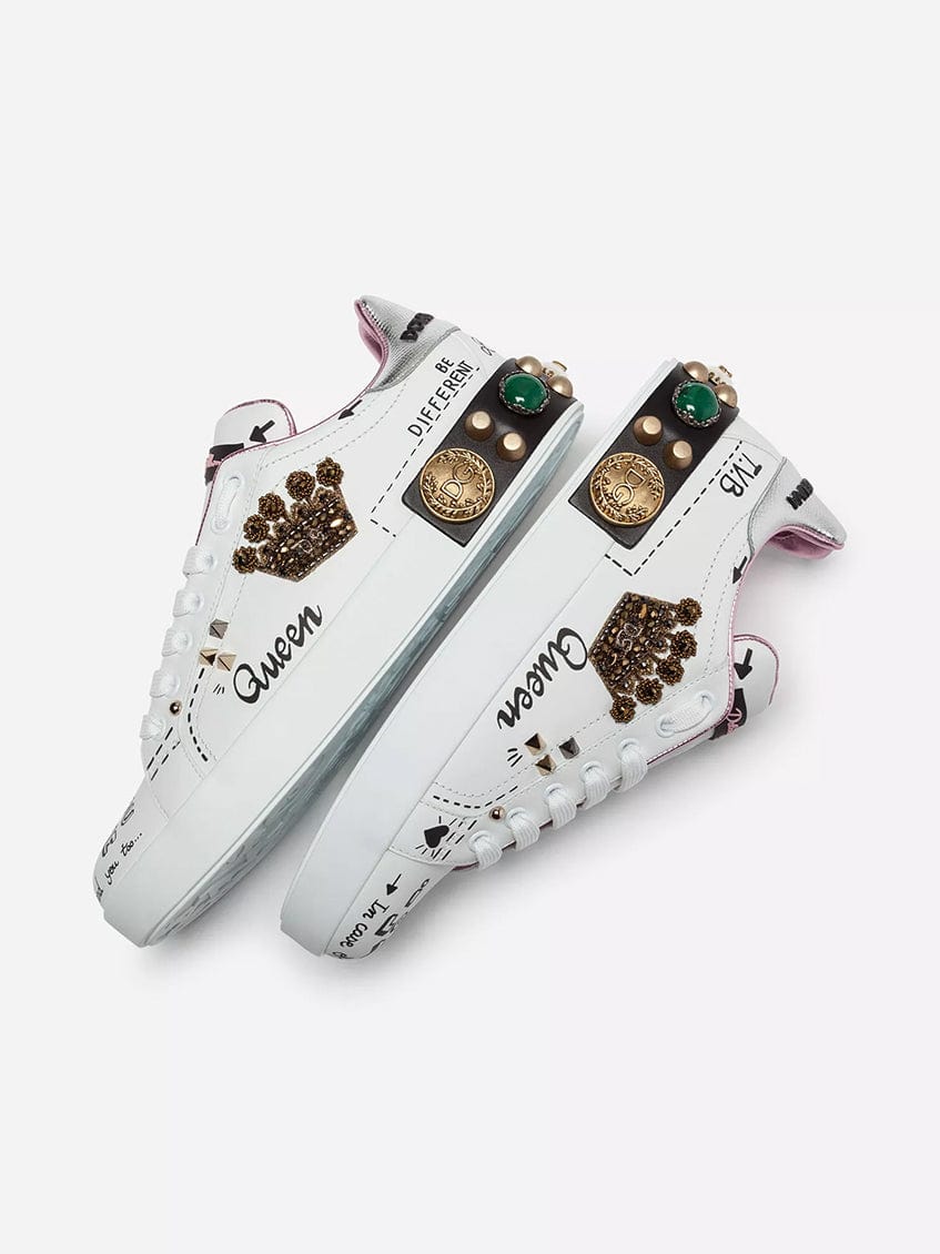 Dolce & Gabbana Patch And Embroidery Portofino Sneakers