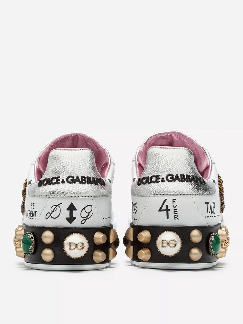 Dolce & Gabbana Patch And Embroidery Portofino Sneakers