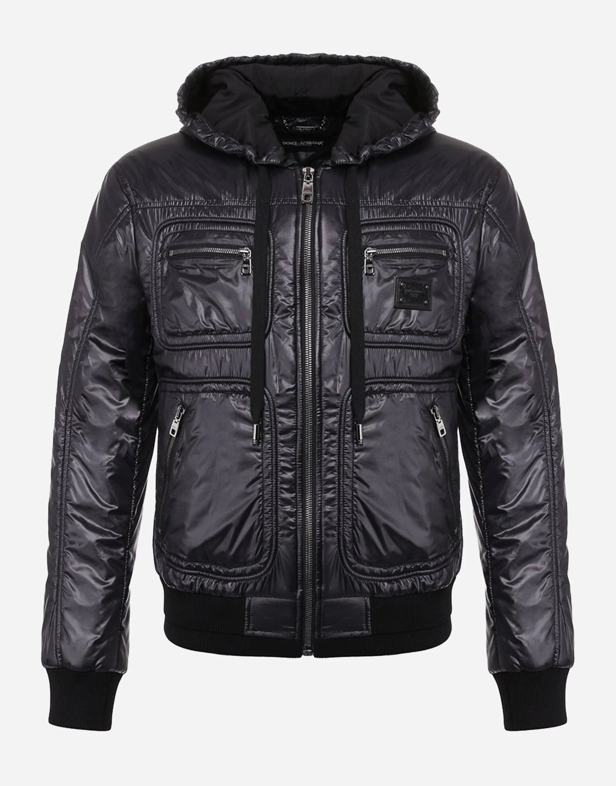 Dolce & Gabbana Patch-Logo Quilted Jacket
