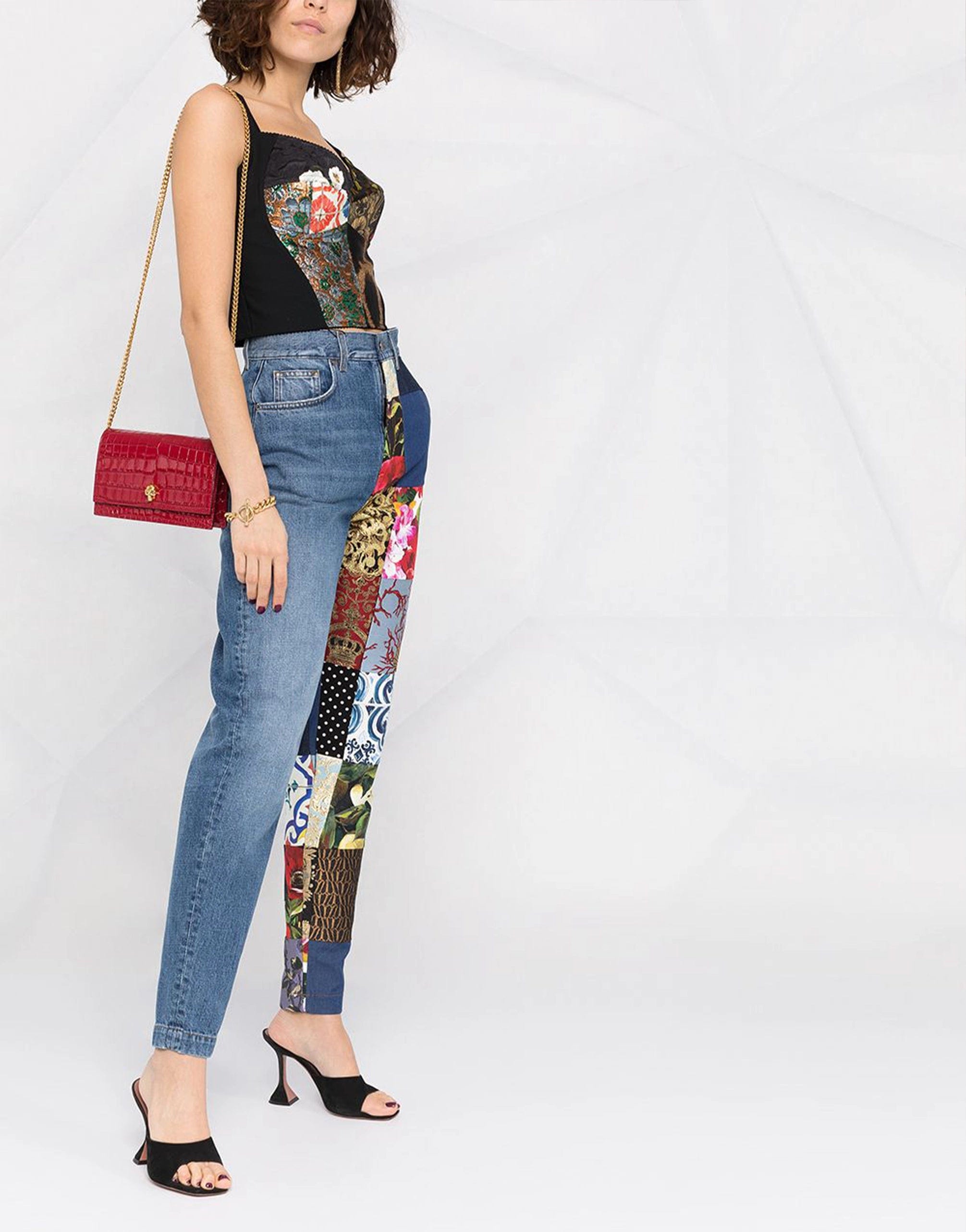 Dolce & Gabbana Patchwork Bustier Top