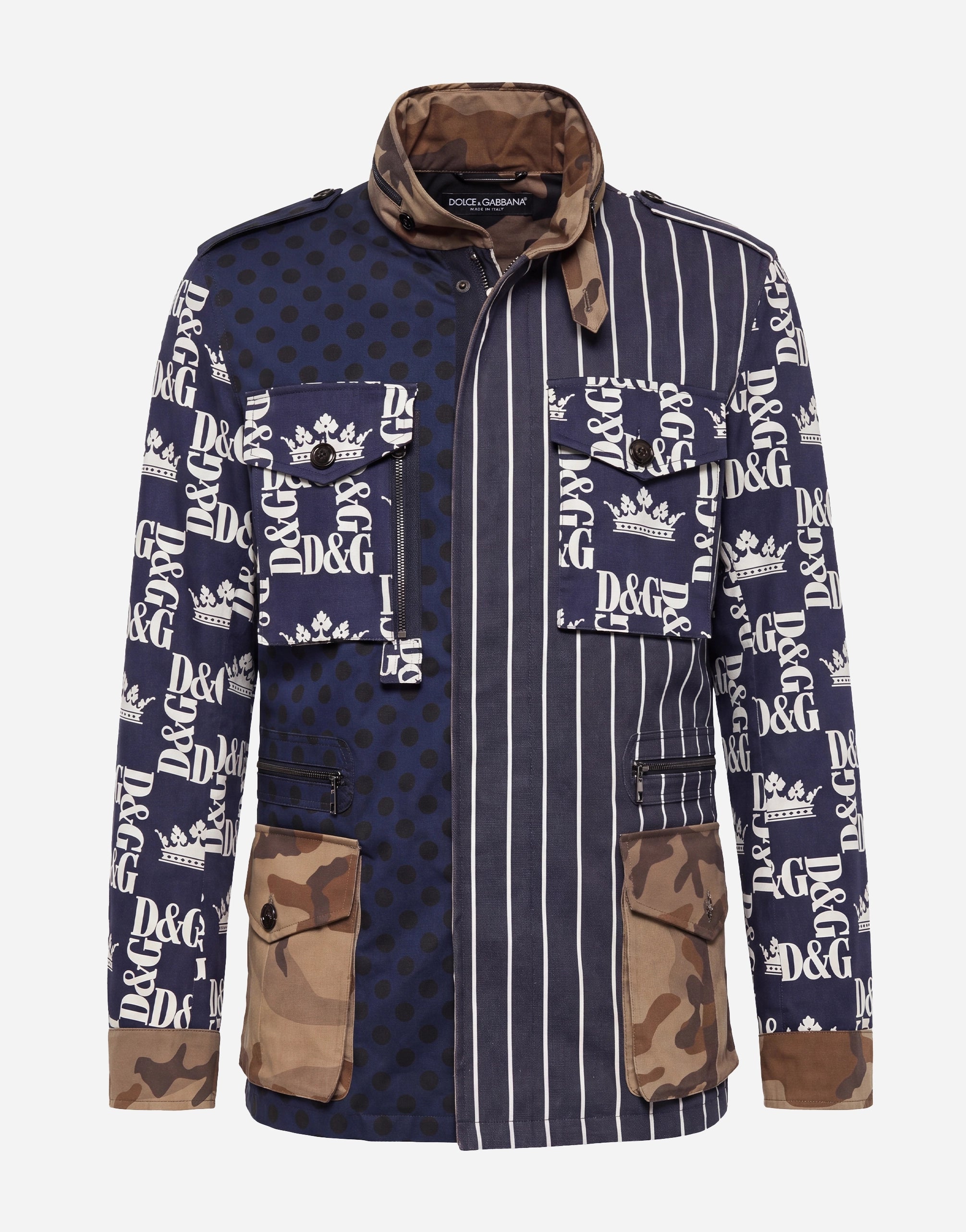 Dolce & Gabbana パッチワーク フィールドジャケット