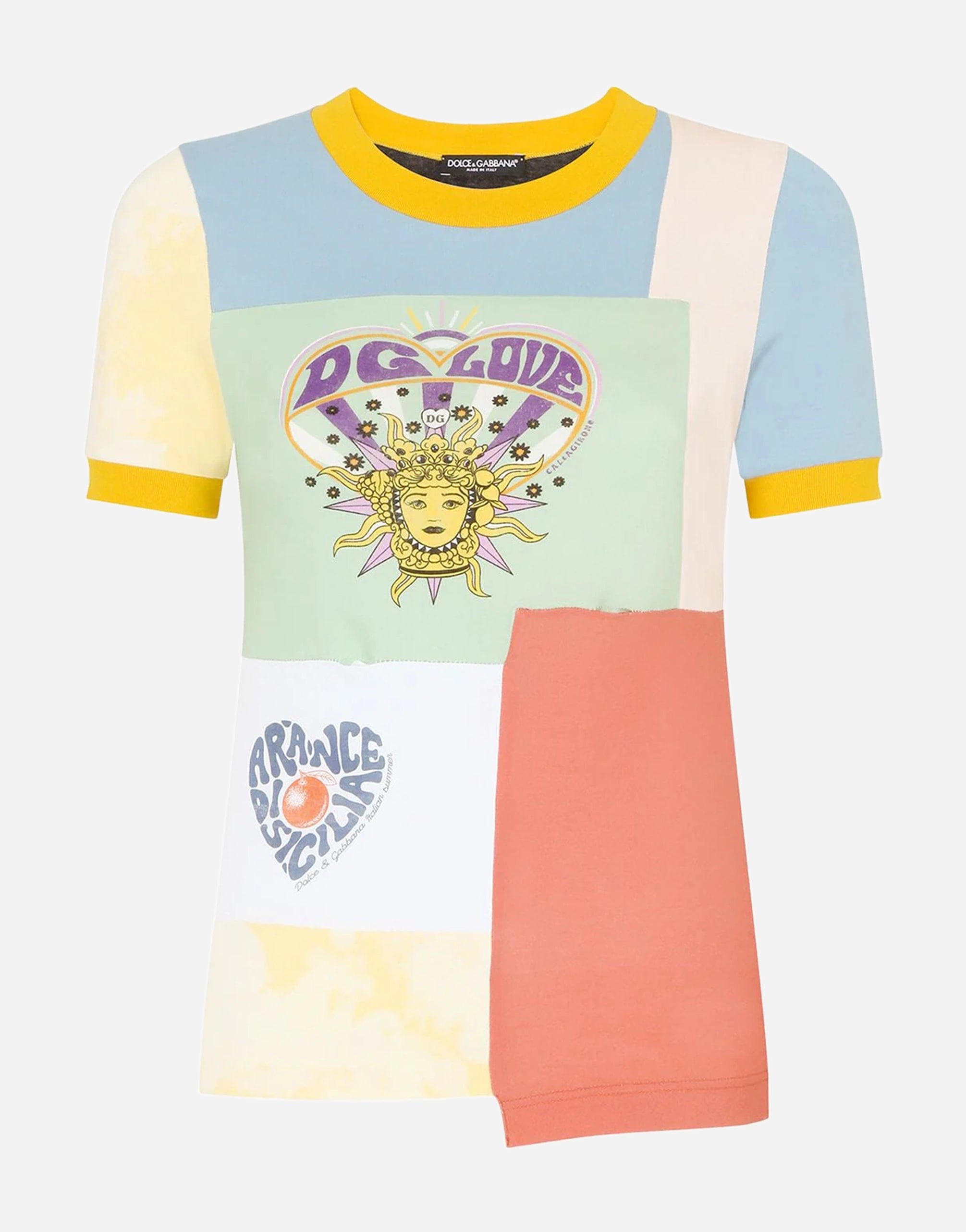 Dolce & Gabbana Patchwork Mixed Print T-Shirt