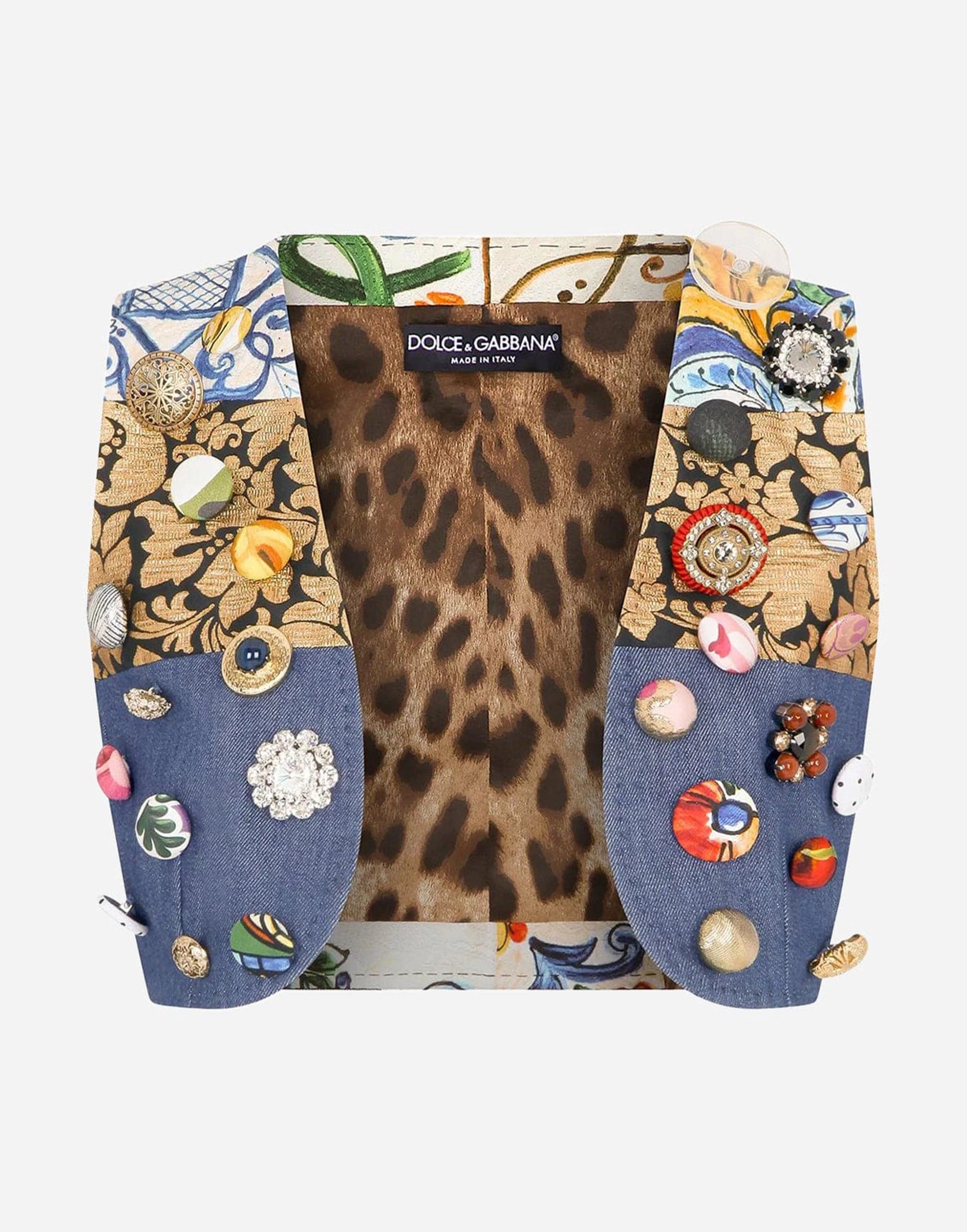 Dolce & Gabbana Patchwork-Print Waistcoat