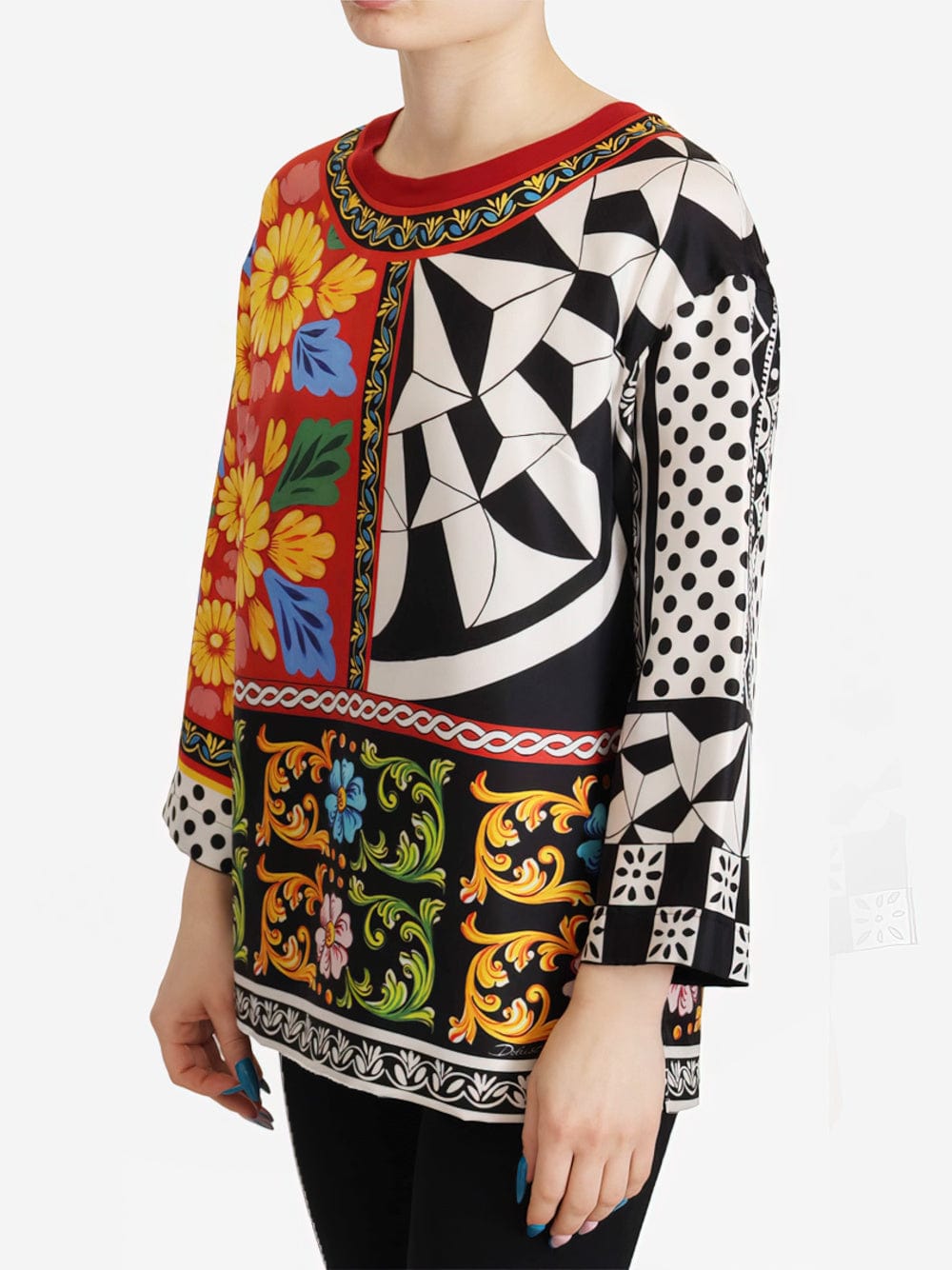 Dolce & Gabbana Patchwork Printed Blouse