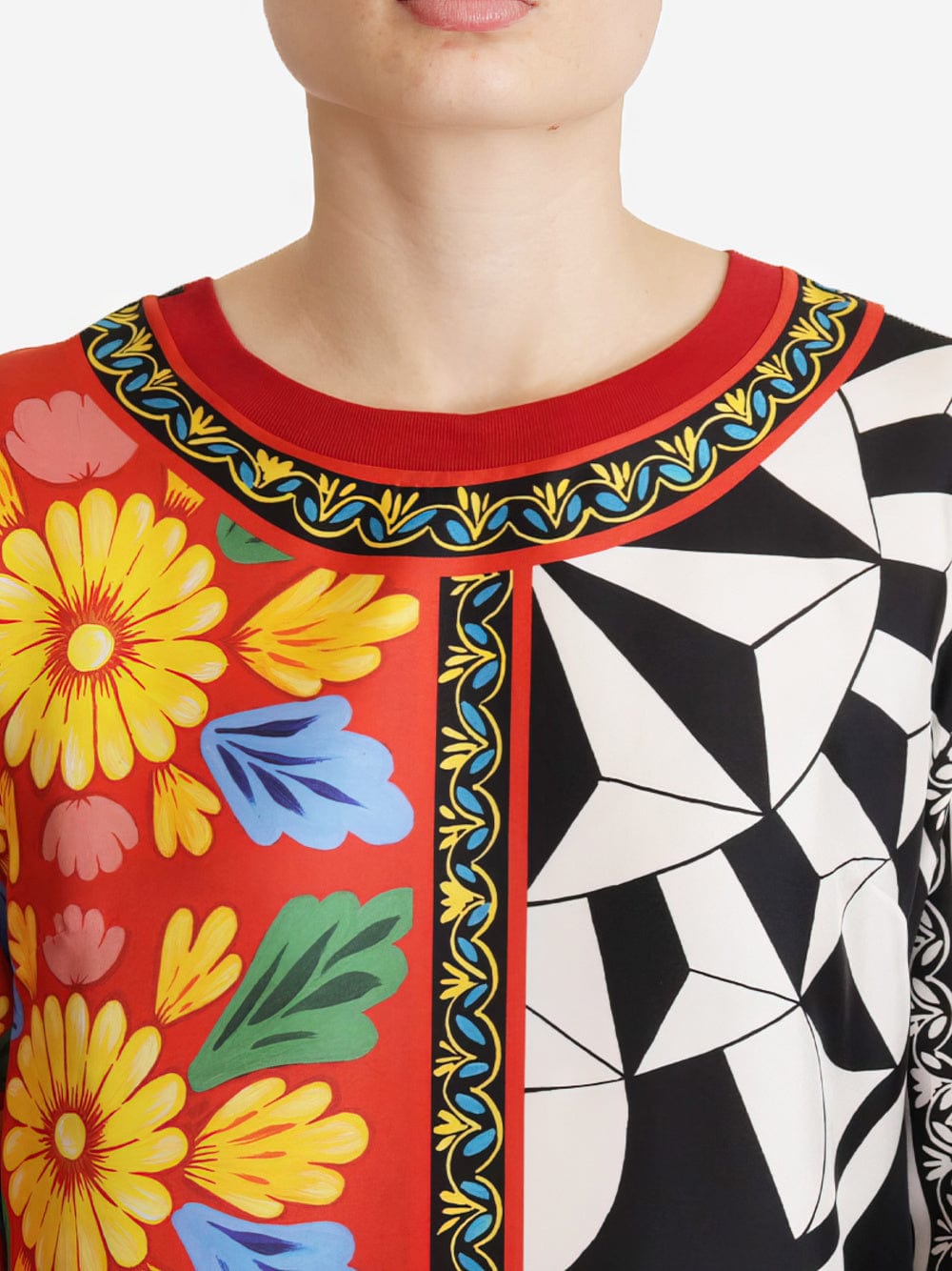 Dolce & Gabbana Patchwork Printed Blouse