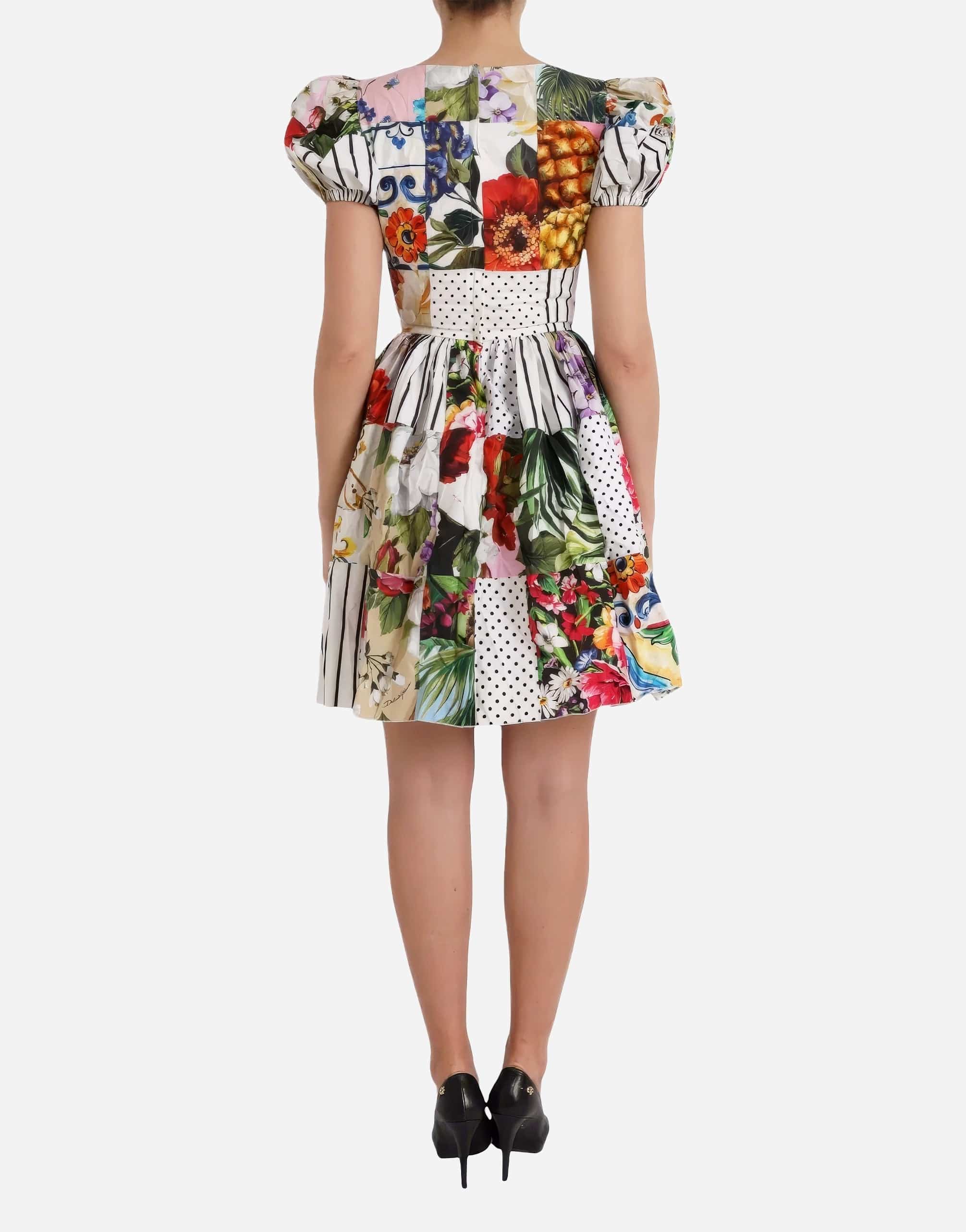 Dolce & Gabbana patchwork short-sleeve minidress