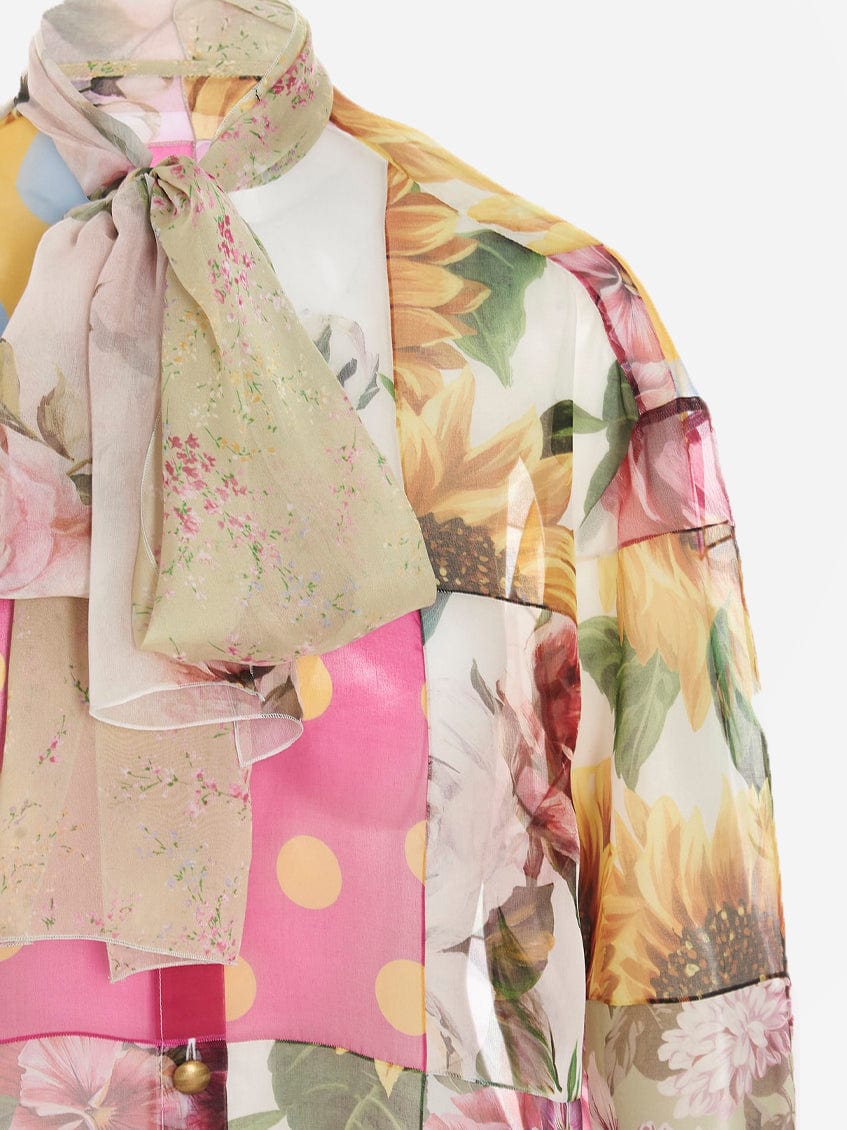 Dolce & Gabbana Patchwork Silk Blouse