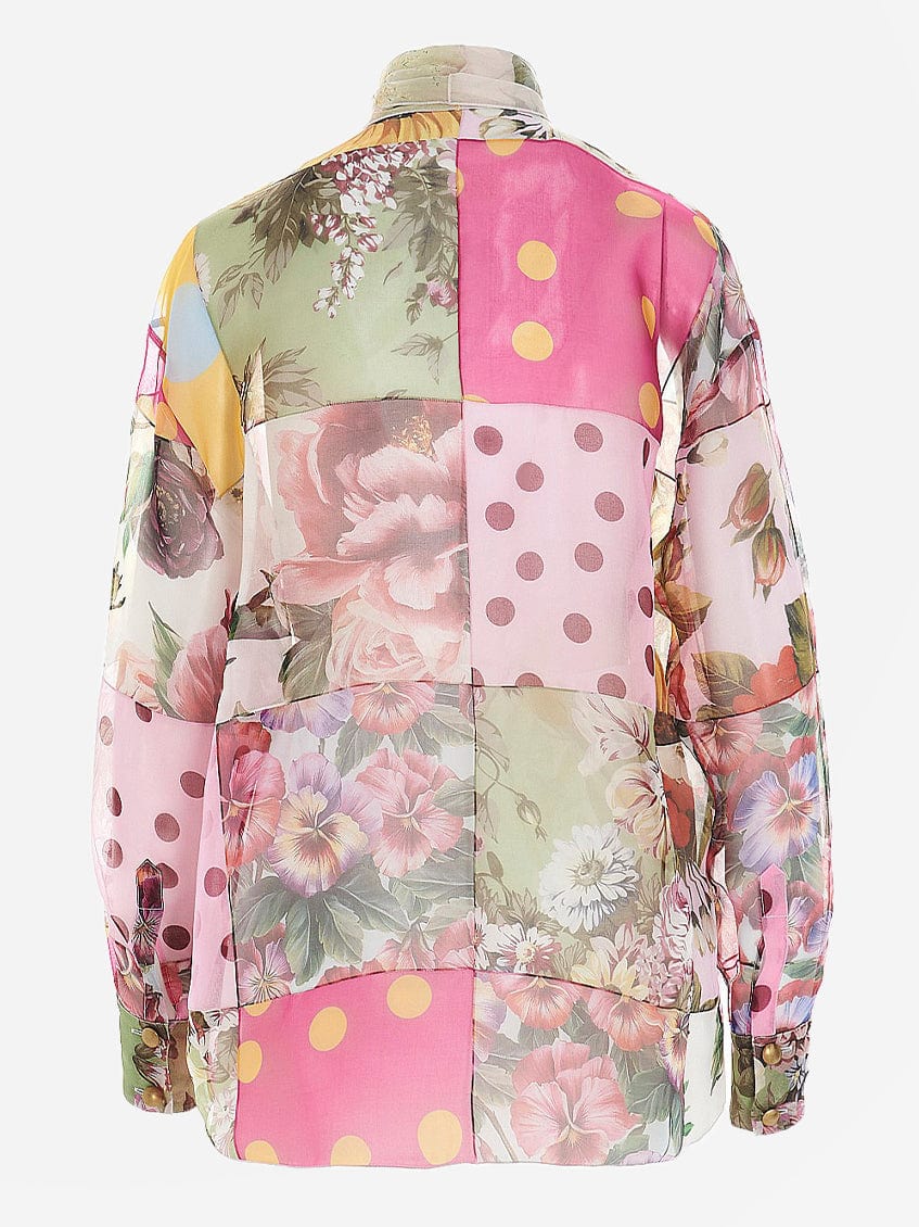 Dolce & Gabbana Patchwork Silk Blouse