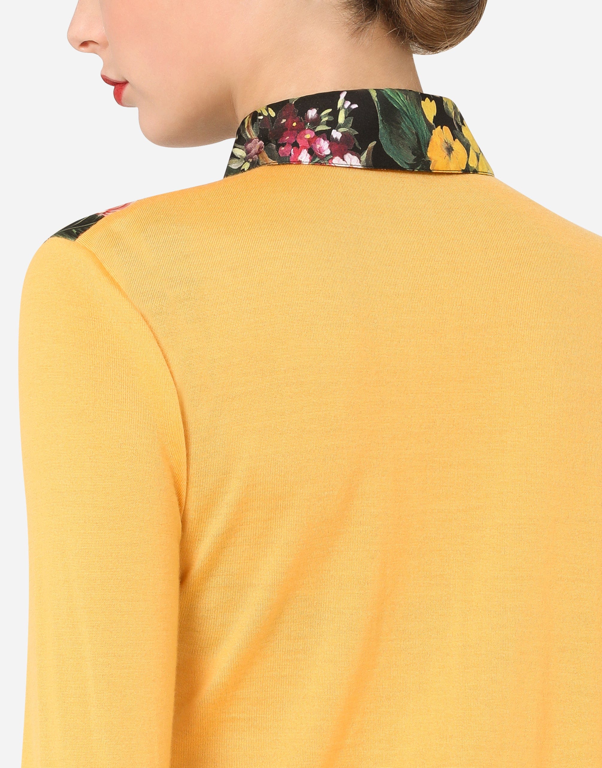 Dolce & Gabbana Patchwork Silk Polo Twill Shirt