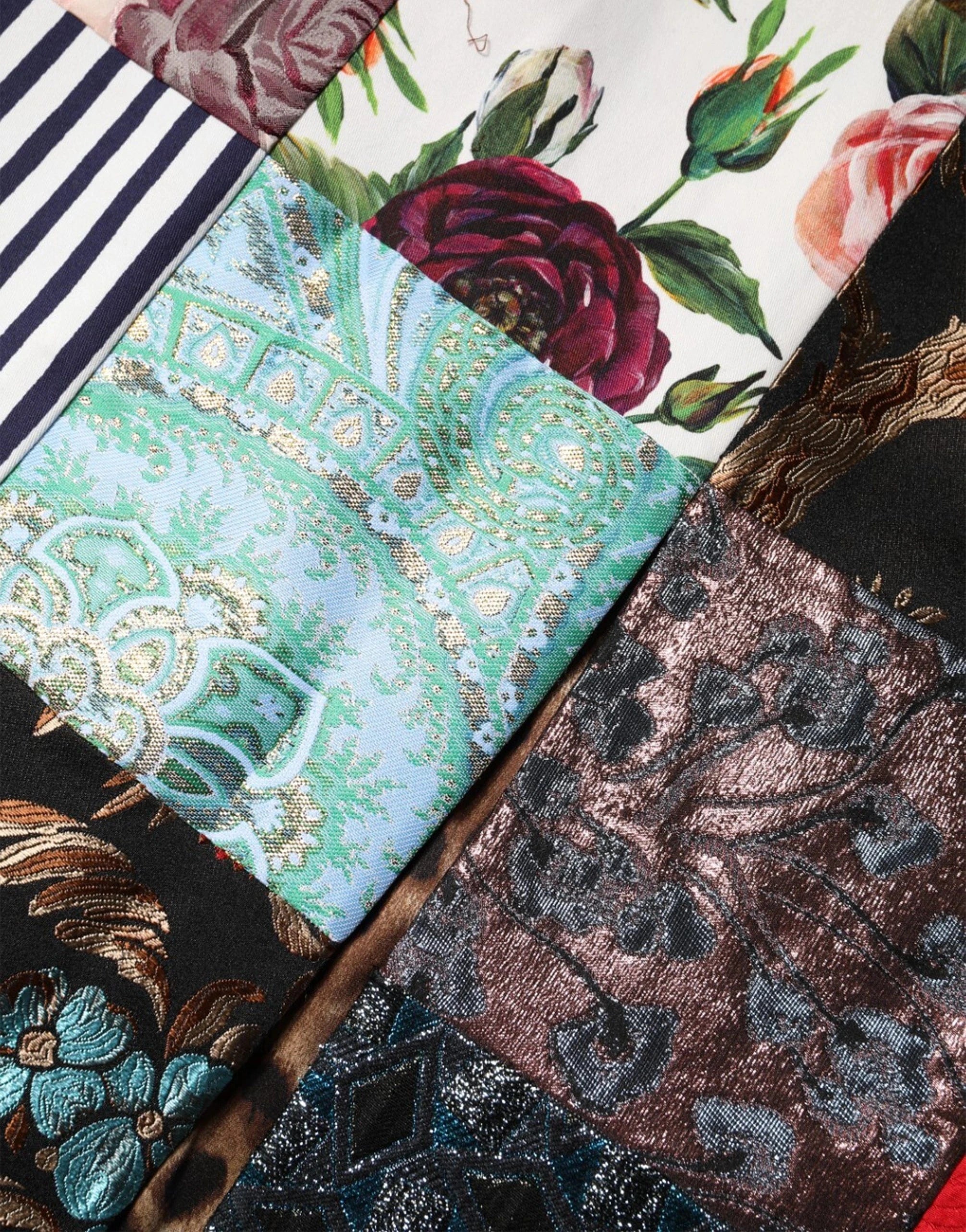 Dolce & Gabbana Patchwork Sleeveless Midi Dress