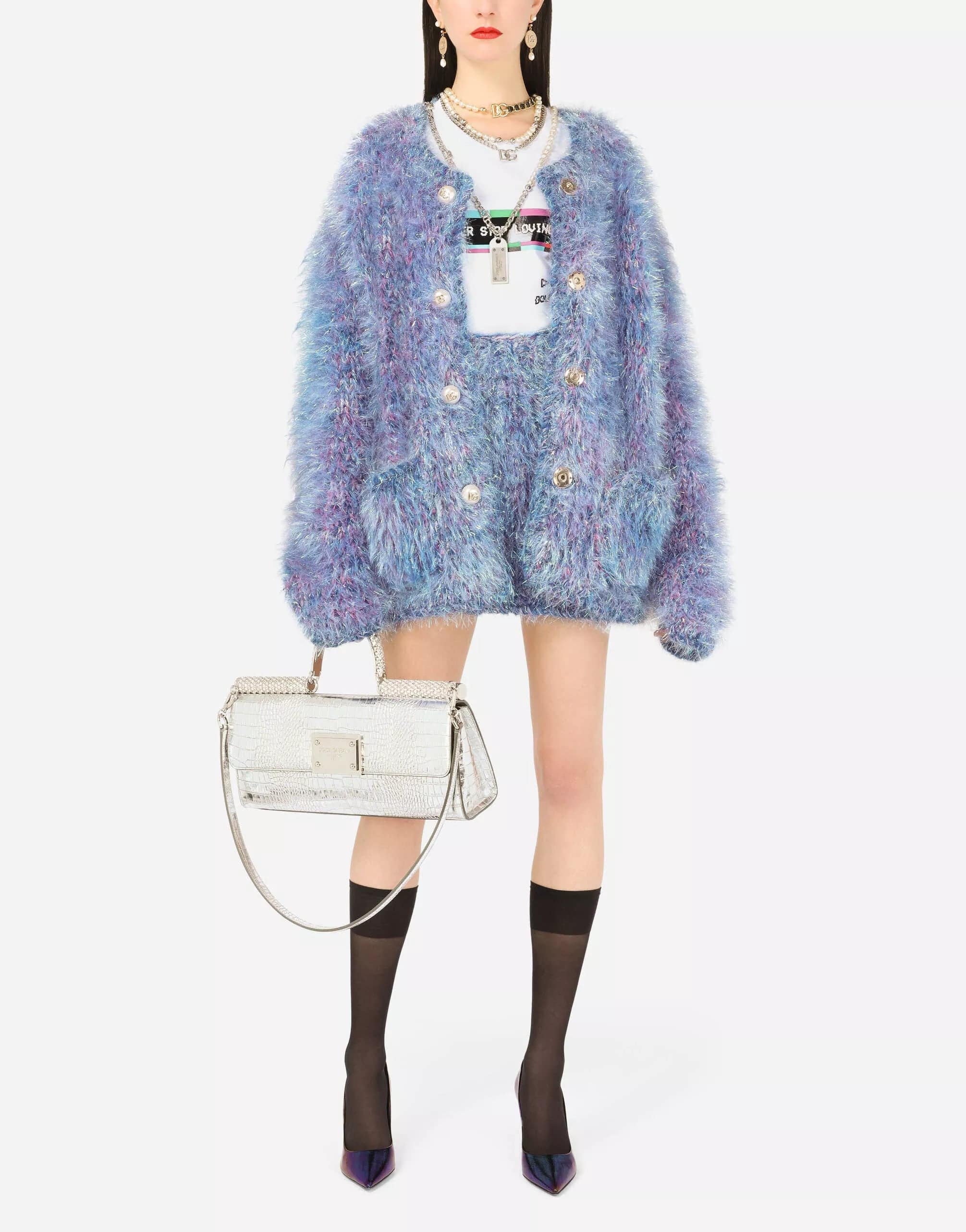 Dolce & Gabbana Pearl DG Buttons Knit Jacket