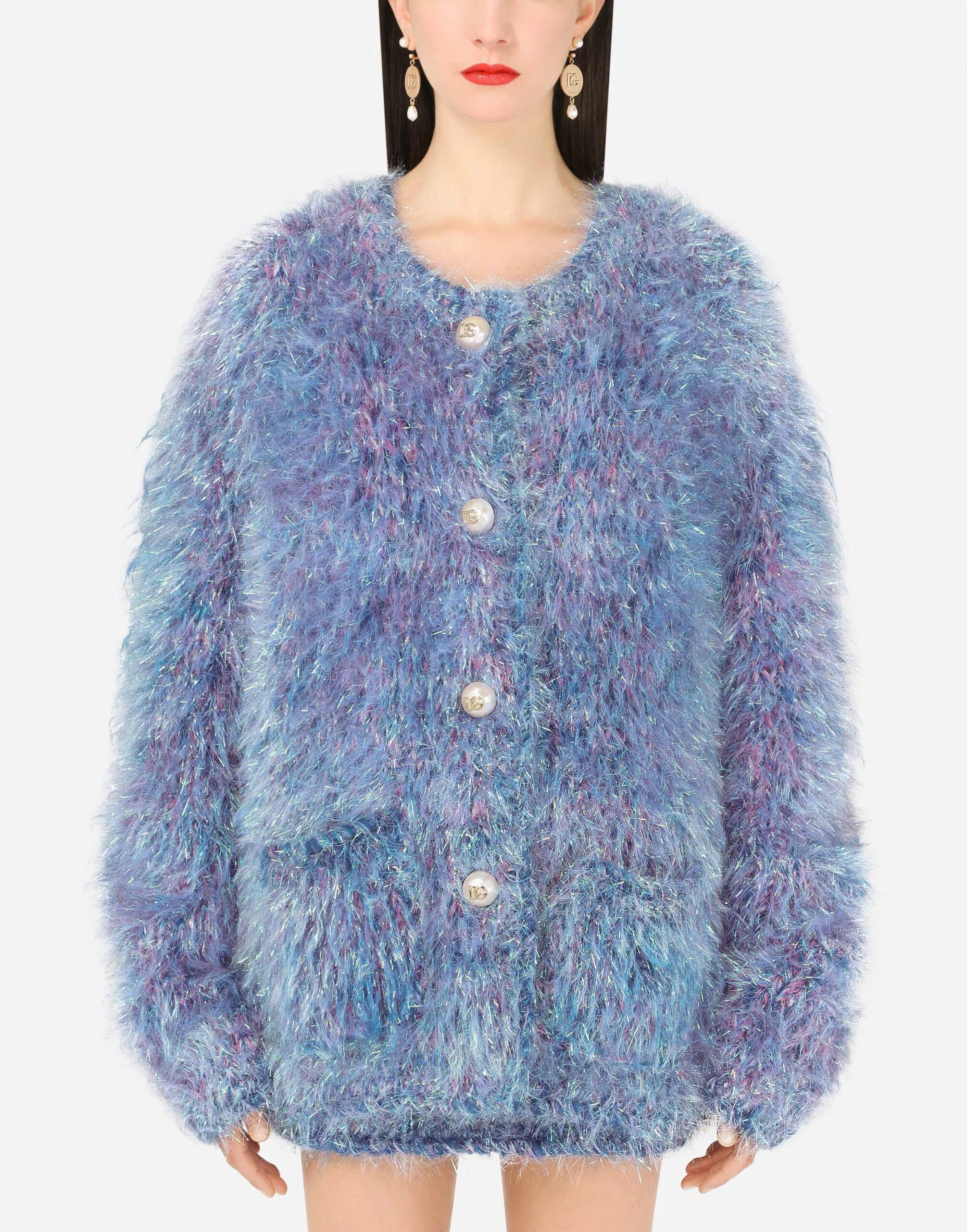 Dolce & Gabbana Pearl DG Buttons Knit Jacket