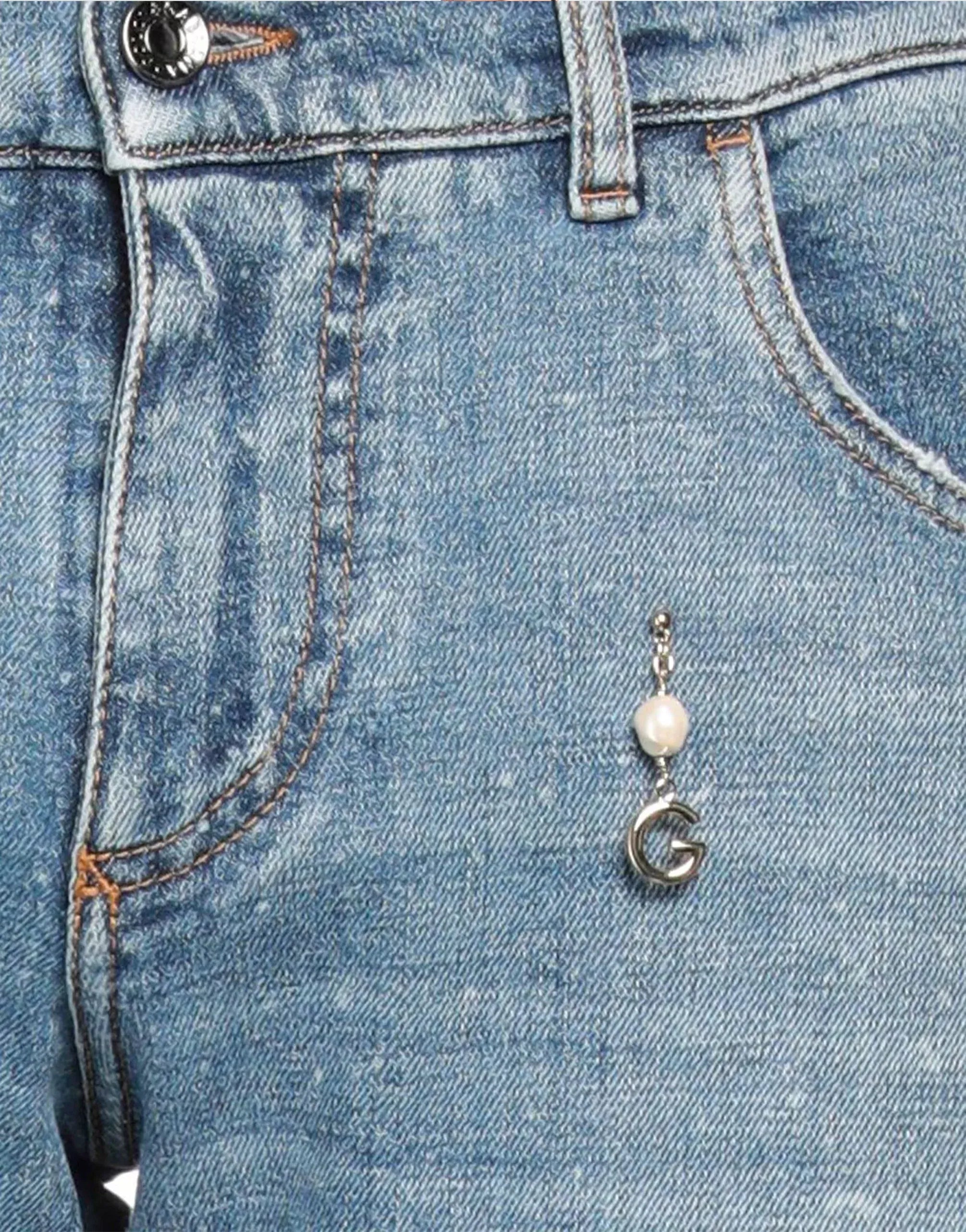 Dolce & Gabbana Pearl Embellished Jeans