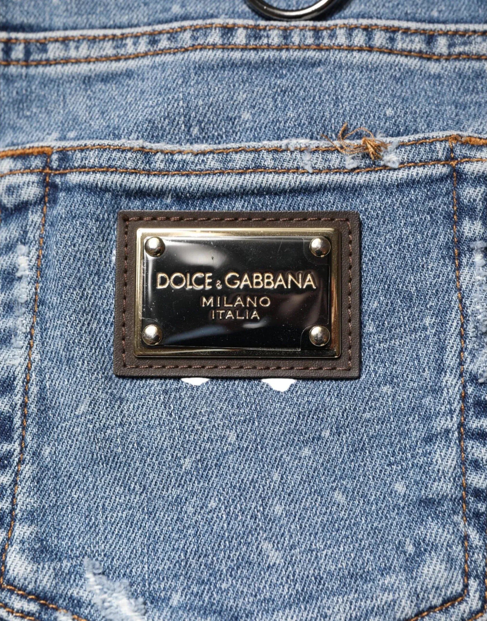 Dolce & Gabbana Pearl Embellished Jeans