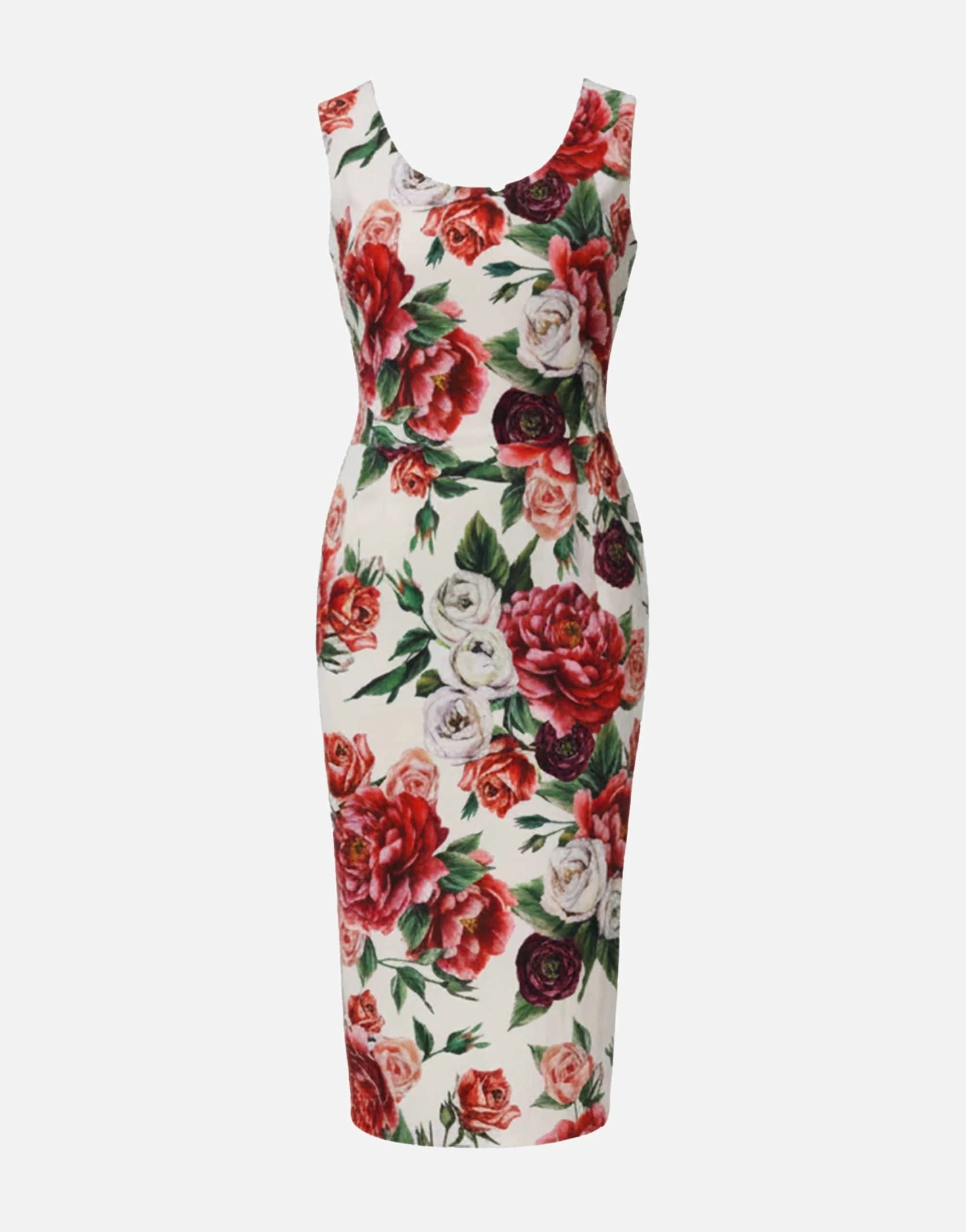 Dolce & Gabbana Peony-Print Sheath Dress