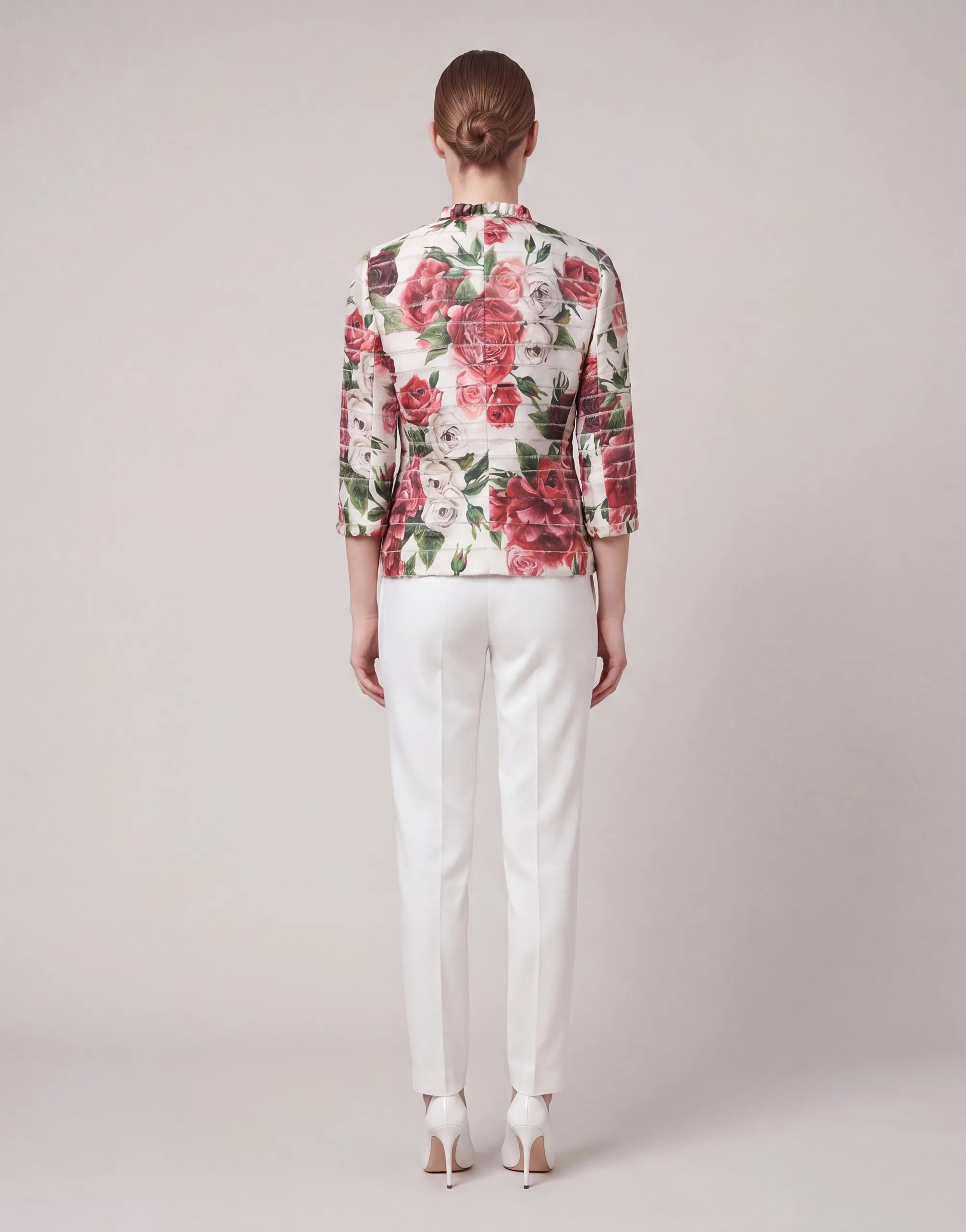 Dolce & Gabbana Peony-Print Silk Blend Jacket