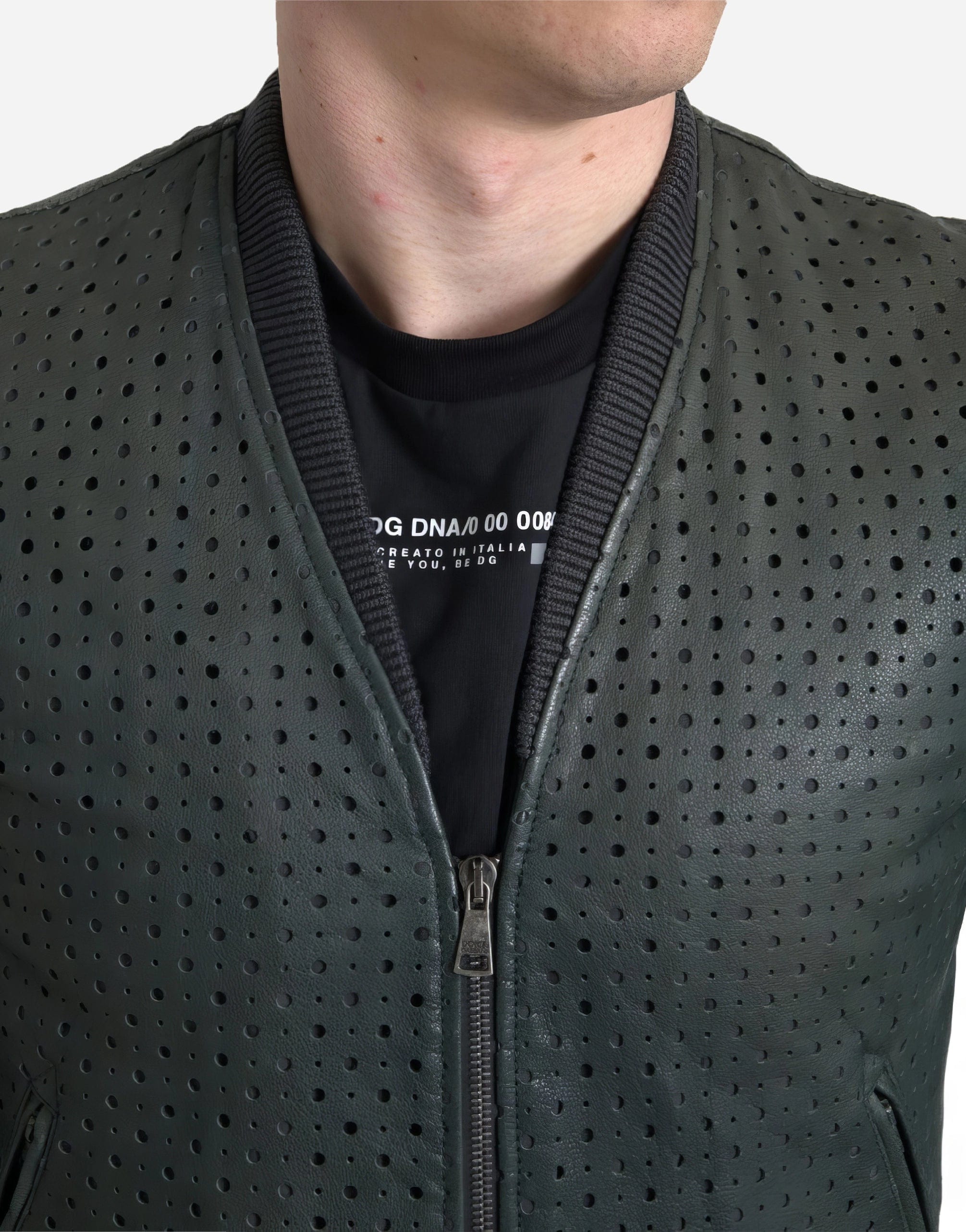 Dolce & Gabbana Perforated Bomber Jacket