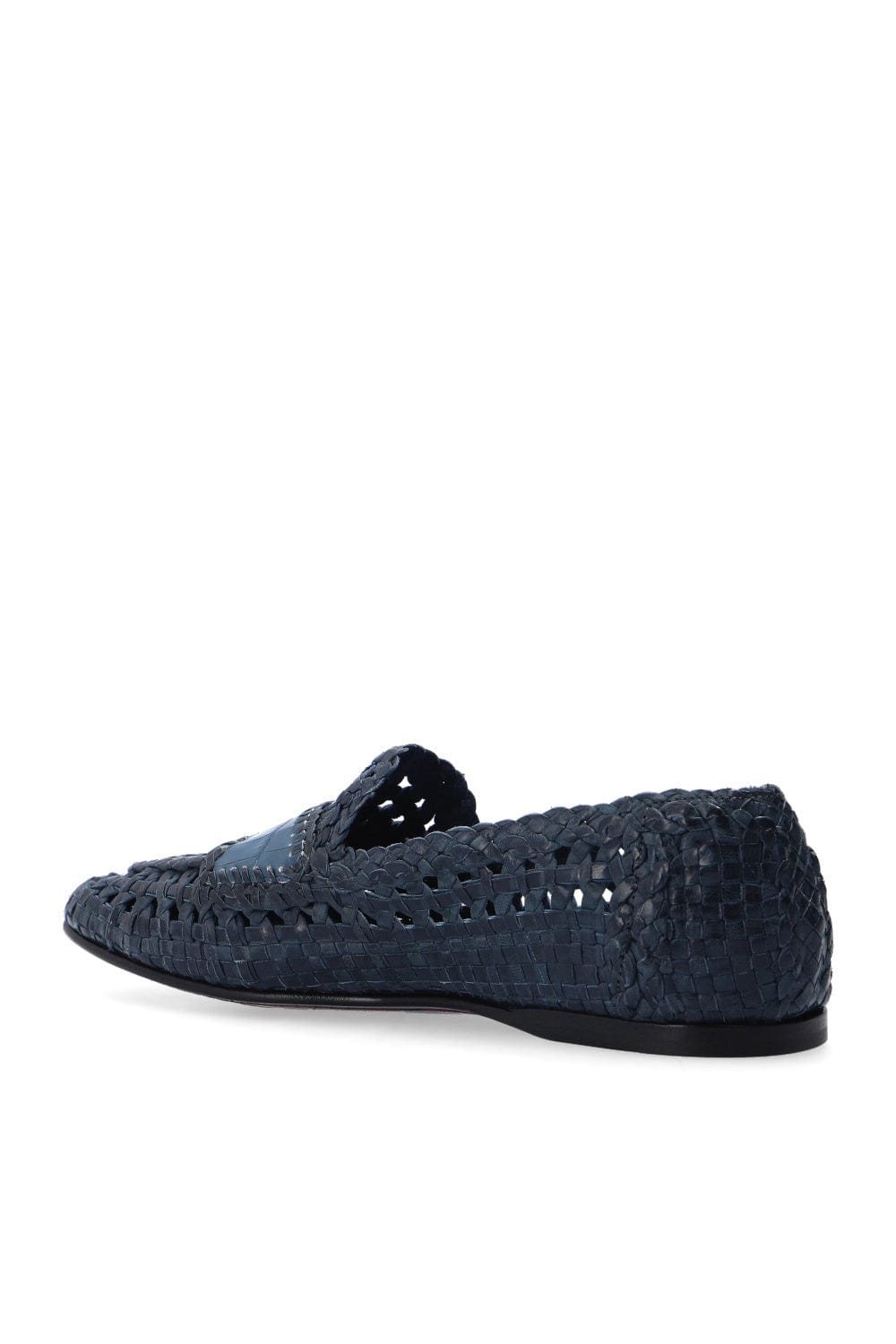 Dolce & Gabbana Persia Woven Leather Slippers