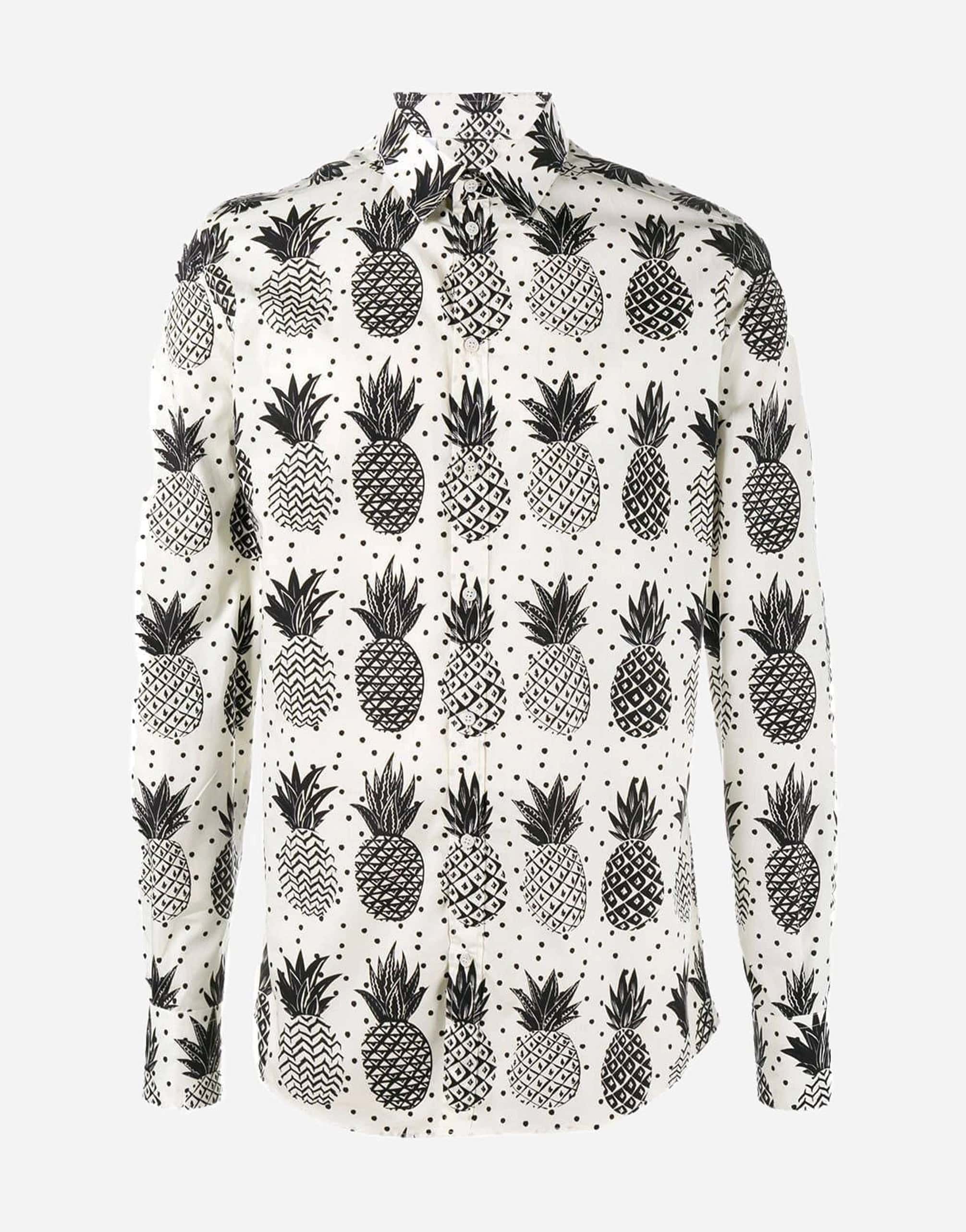 Dolce & Gabbana Pineapple-Print Poplin Shirt