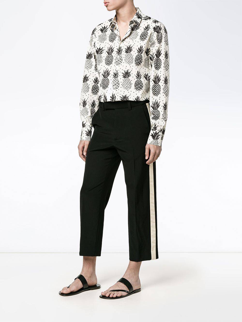 Dolce & Gabbana Pineapple-Print Poplin Shirt