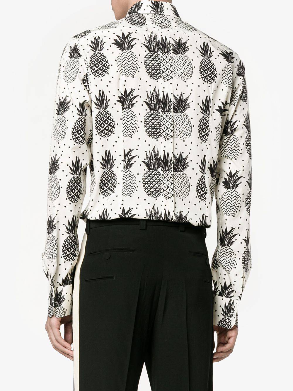 Dolce & Gabbana Pineapple-Print Poplin Shirt