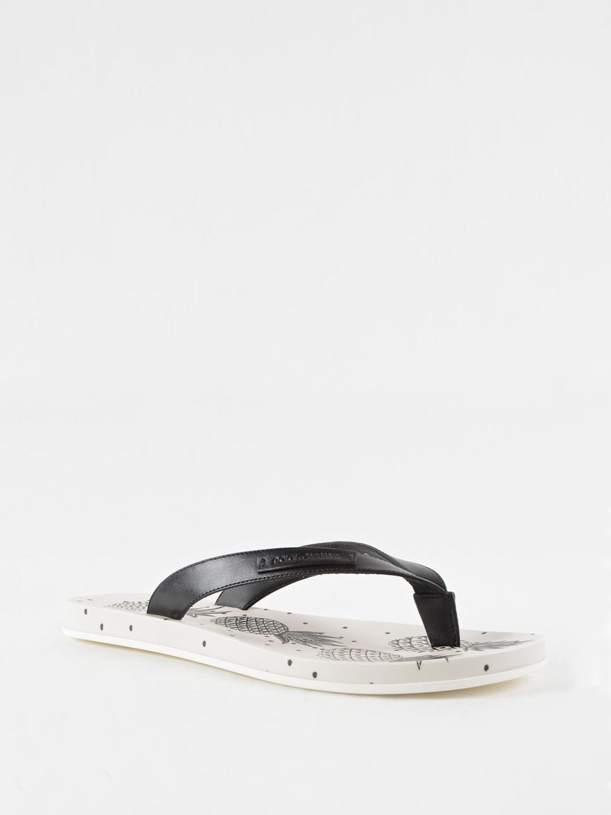 Dolce & Gabbana Pineapple-Print Rubber Flip-Flops