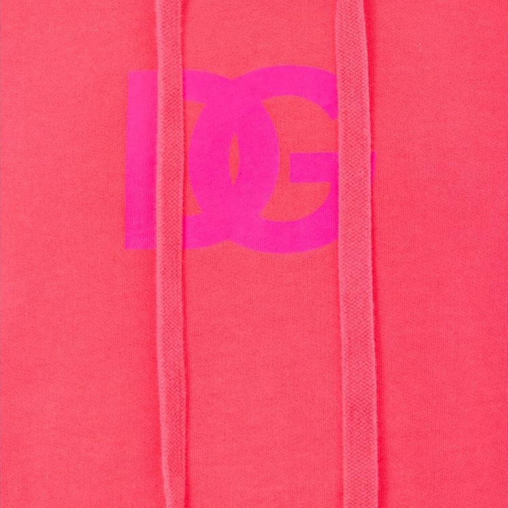 Dolce & Gabbana Pink DG Logo Cotton Hoodie