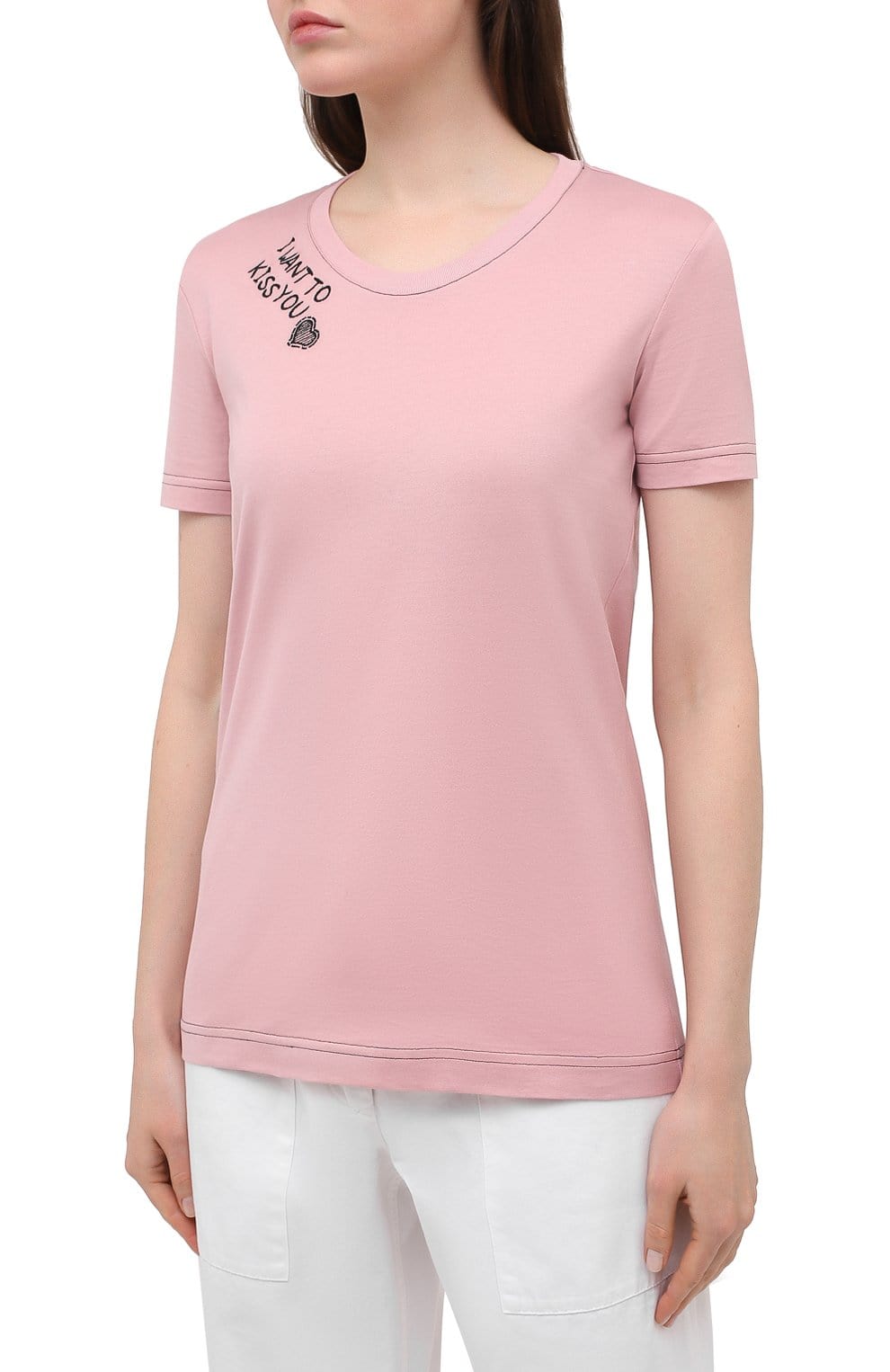 Dolce & Gabbana Pink Logo Print T-Shirt