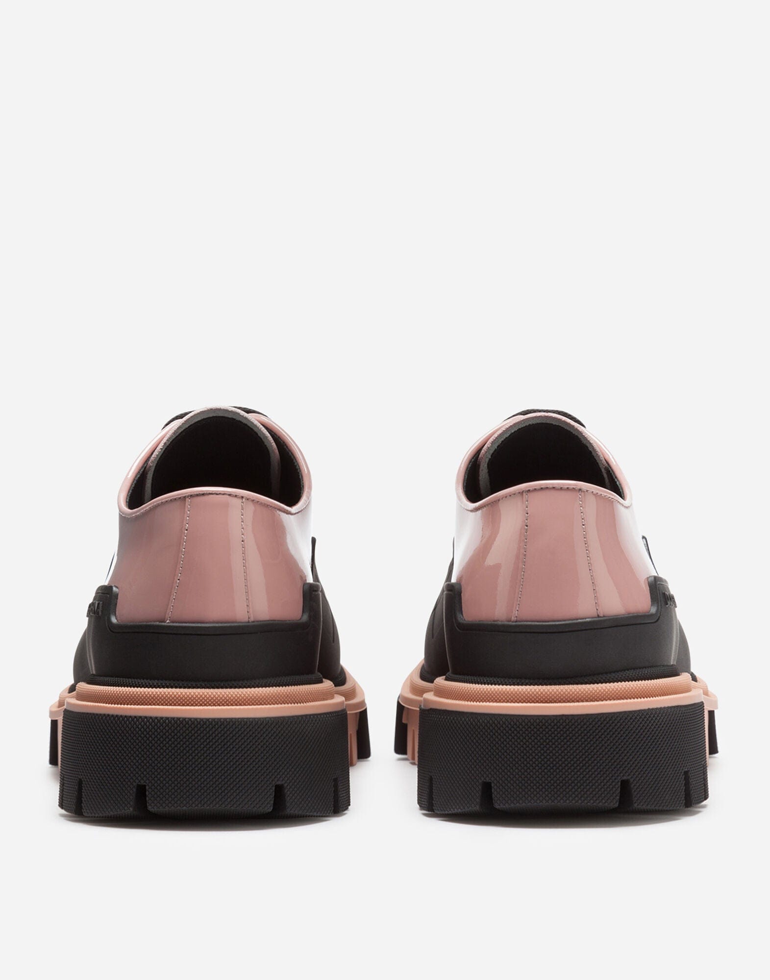 Dolce & Gabbana Pink Patent Leather Trekking Derby Shoes