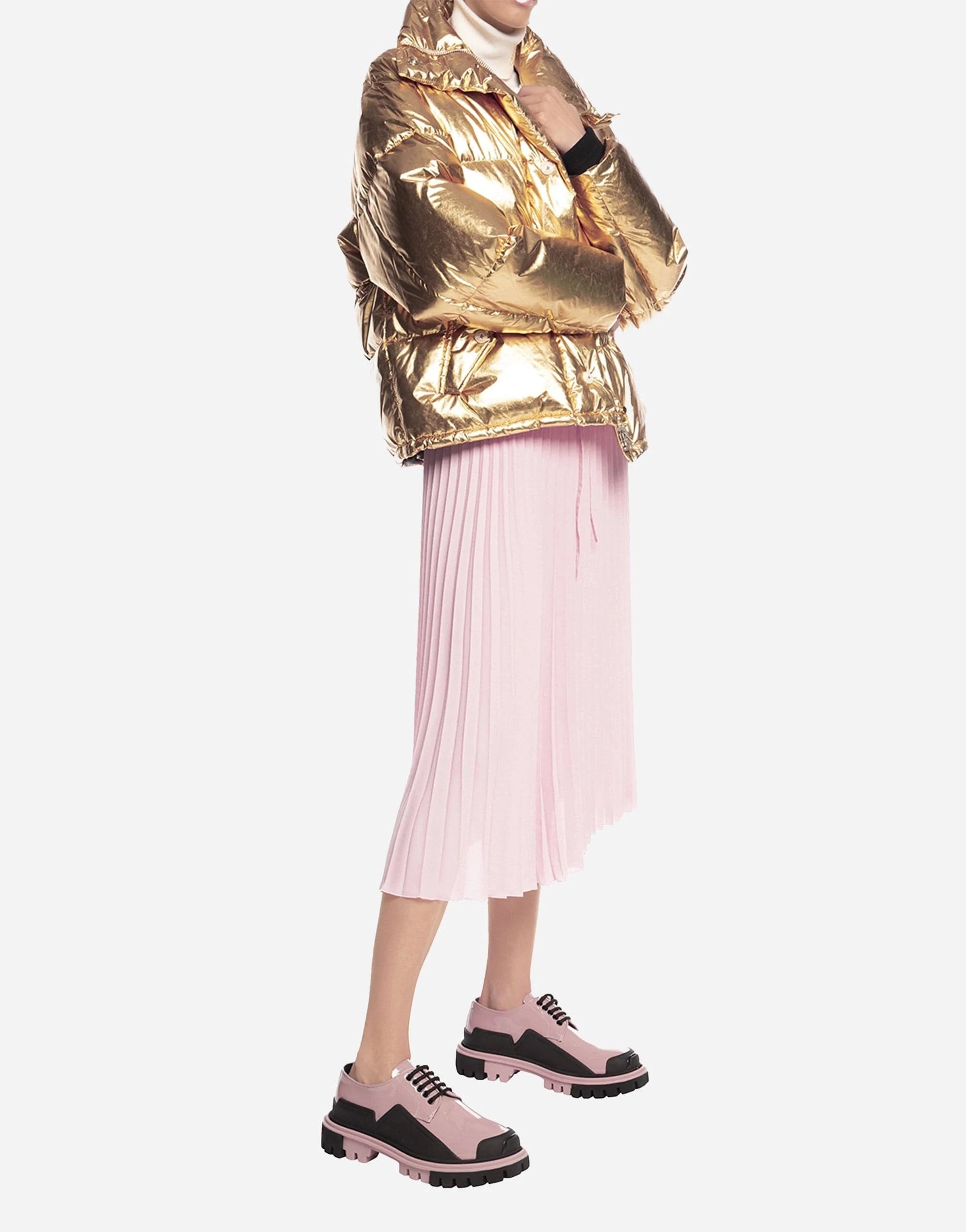 Dolce & Gabbana Pink Patent Leather Trekking Derby Shoes