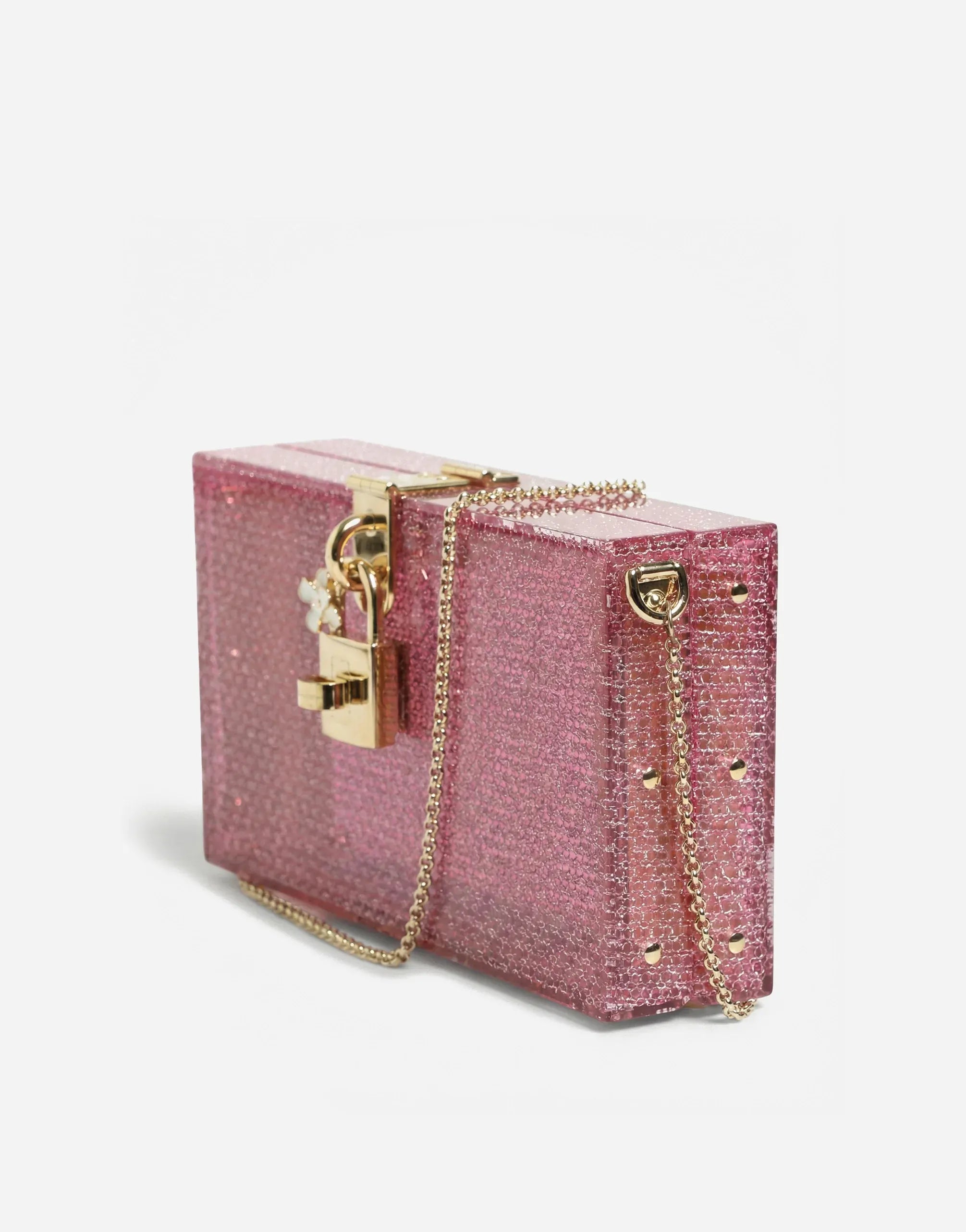 Dolce & Gabbana Pink Sequin Box Clutch
