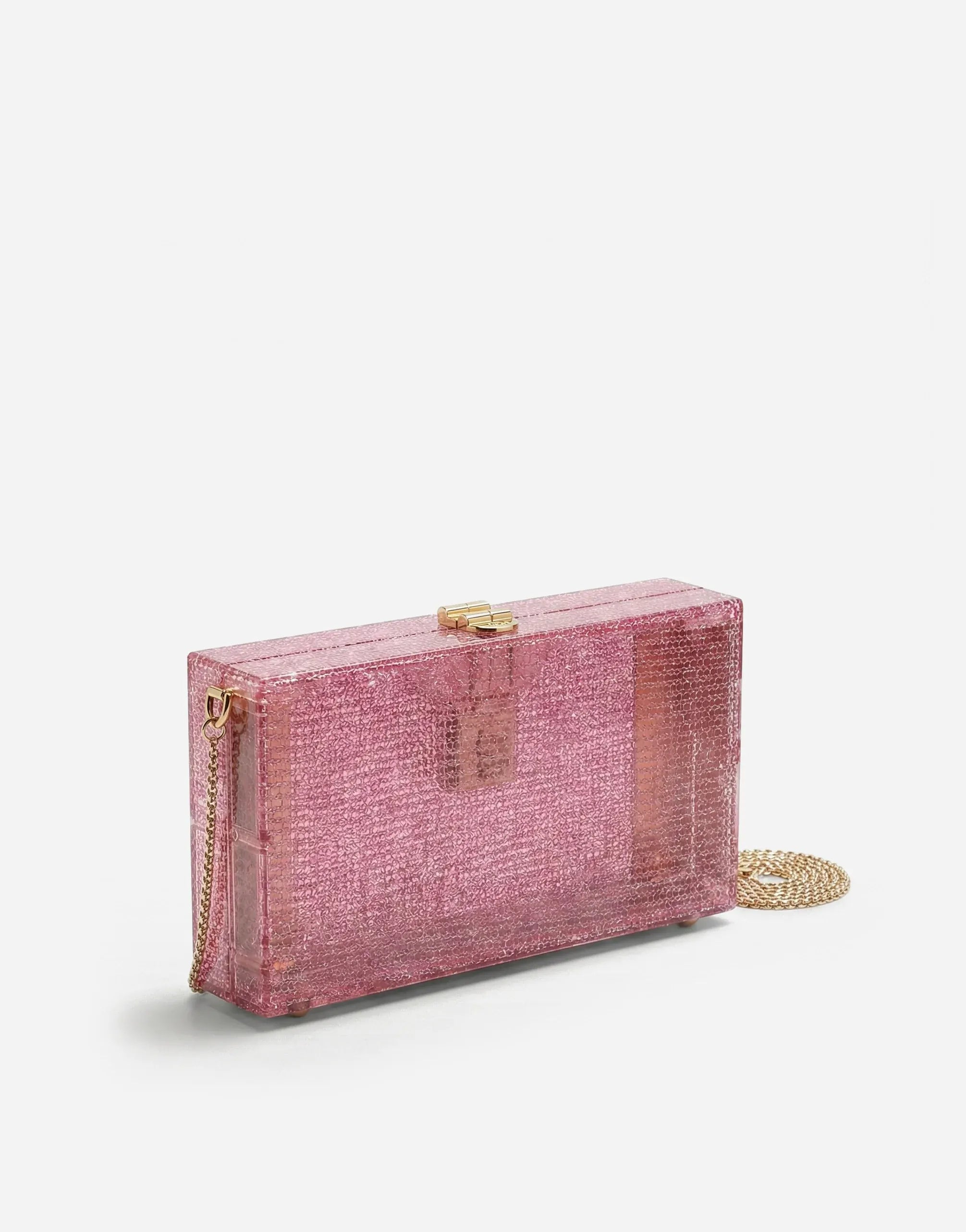 Dolce & Gabbana Pink Sequin Box Clutch