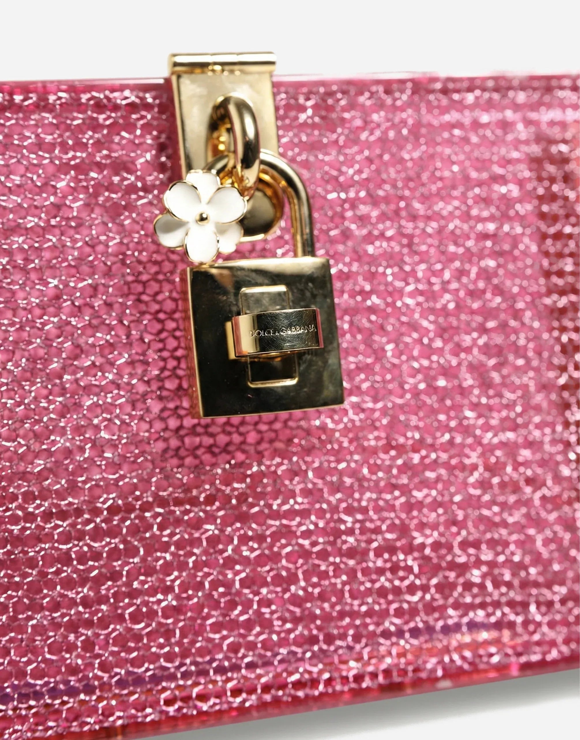 Dolce & Gabbana Pink Sequin Box Clutch